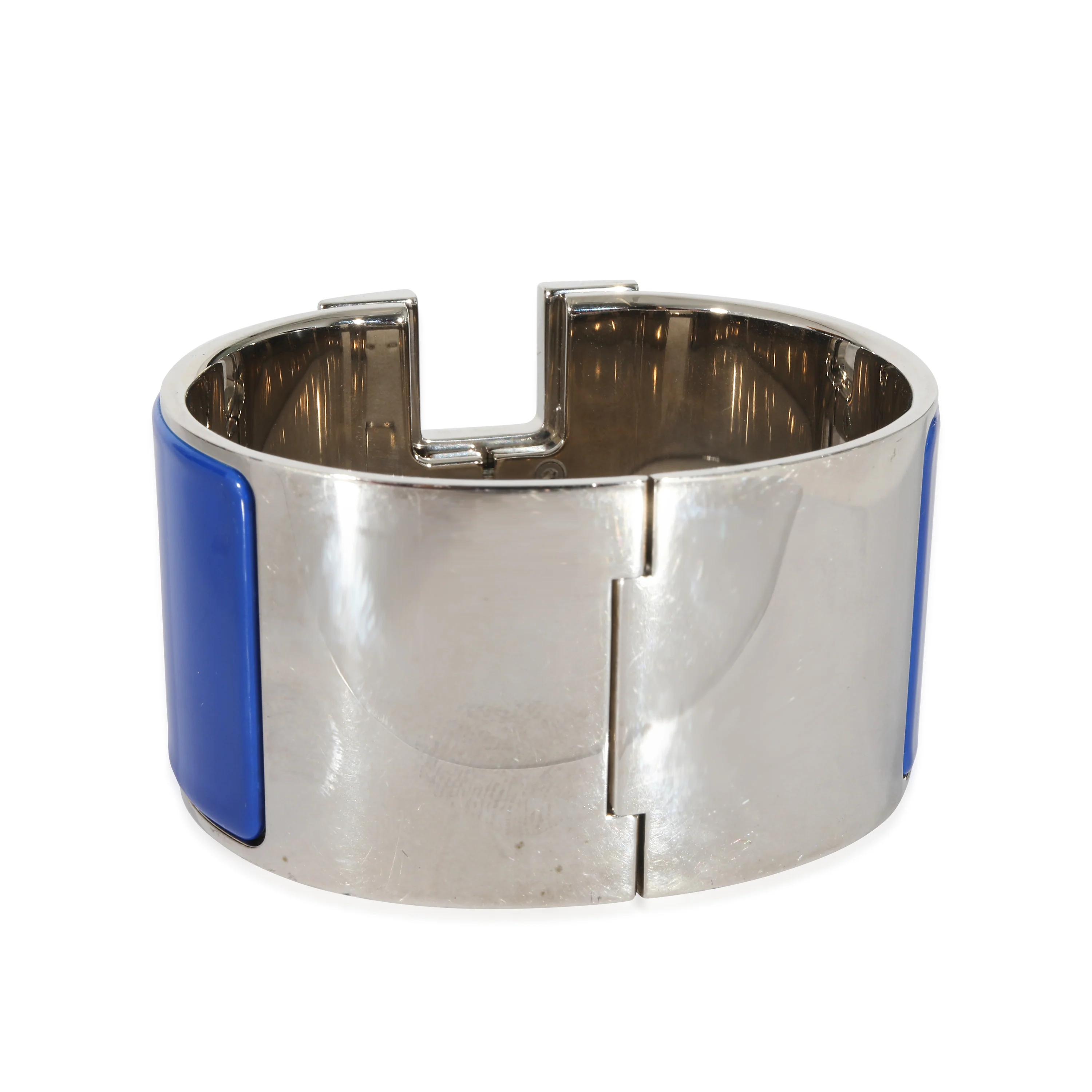 Cobalt Enamel Palladium Extra Wide Clic Clac H Bracelet - Image 3