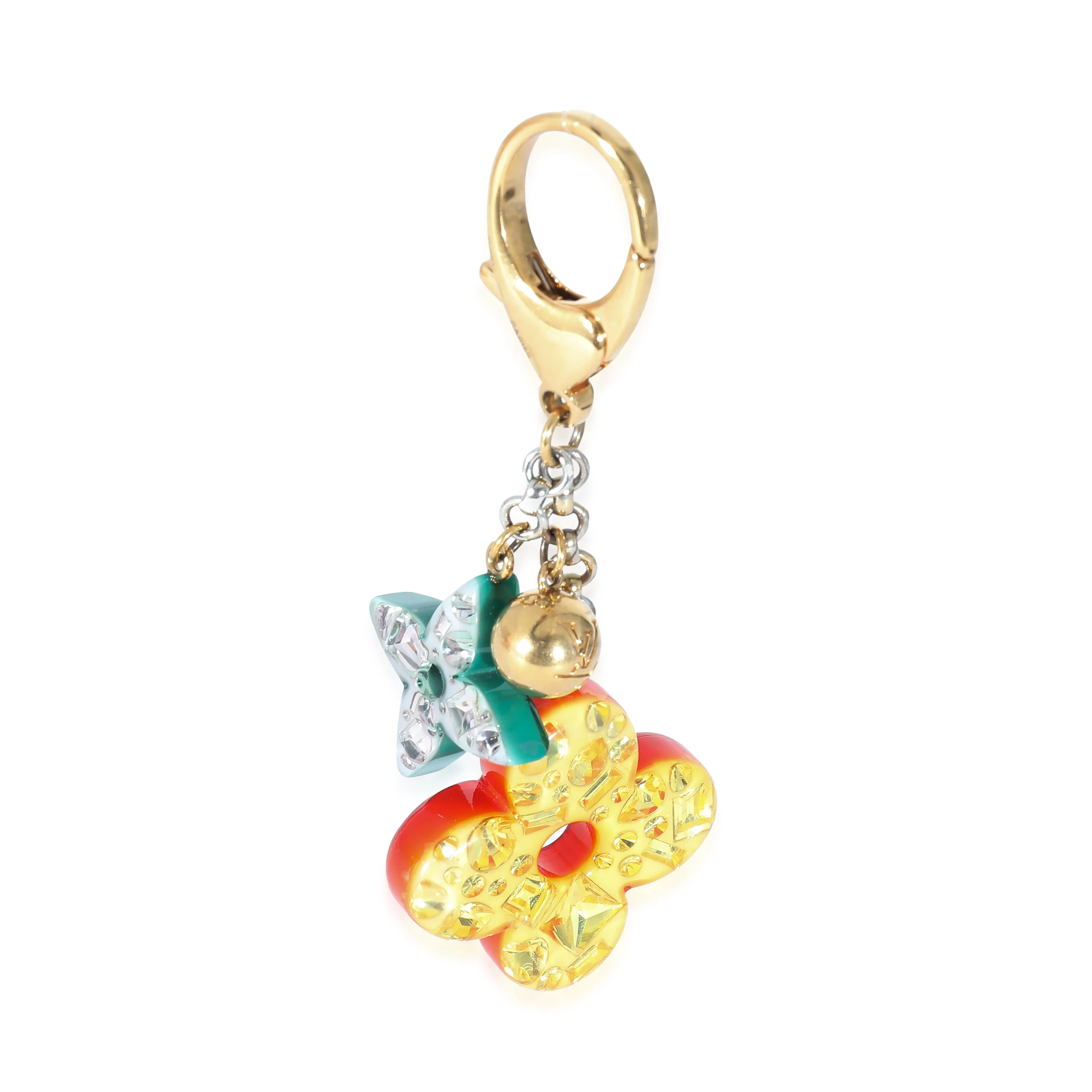 Louis Vuitton Metal Resin Monogram Glam Flower Bag Charm - Image 2