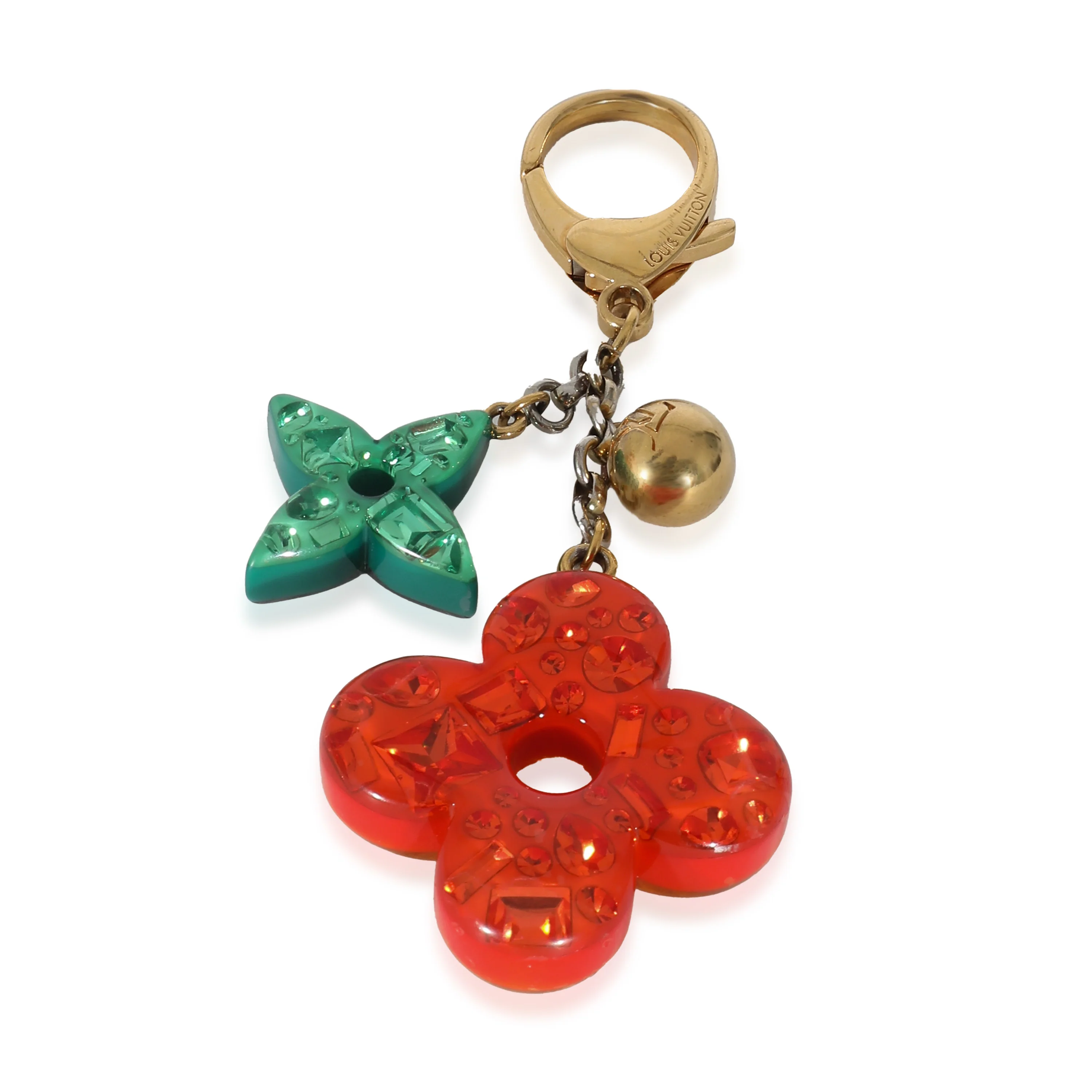 Louis Vuitton Metal Resin Monogram Glam Flower Bag Charm - Image 5