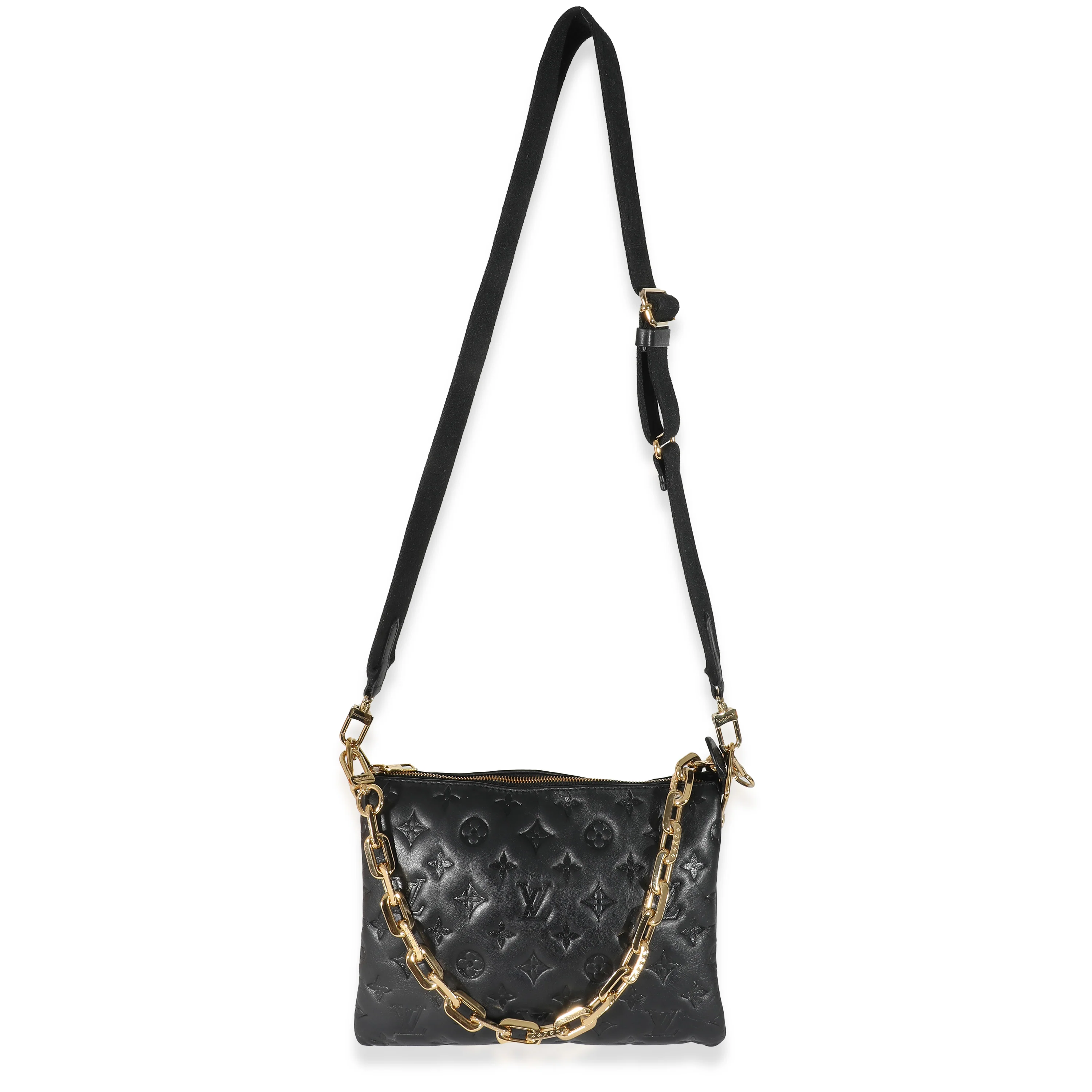 Louis Vuitton Black Monogram Embossed Puffy Lambskin Coussin PM - Image 5