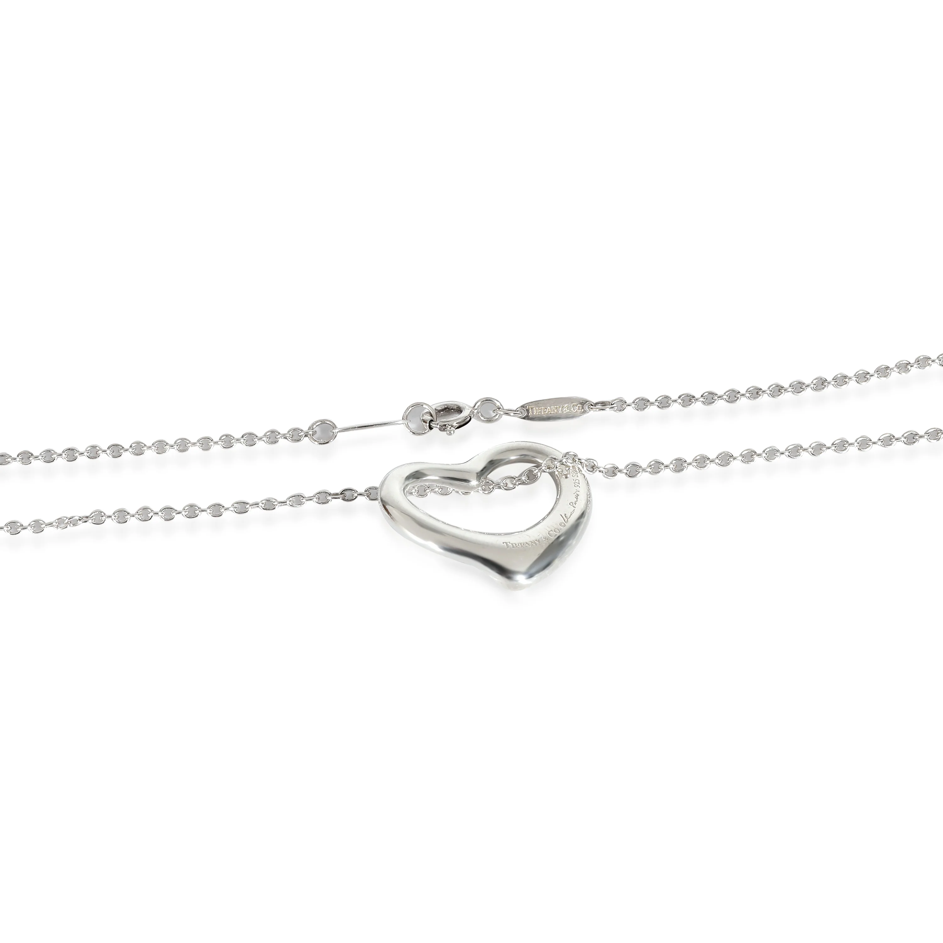 Tiffany & Co. Elsa Peretti Open Heart Pendant Necklace in Sterling Silver - Image 3