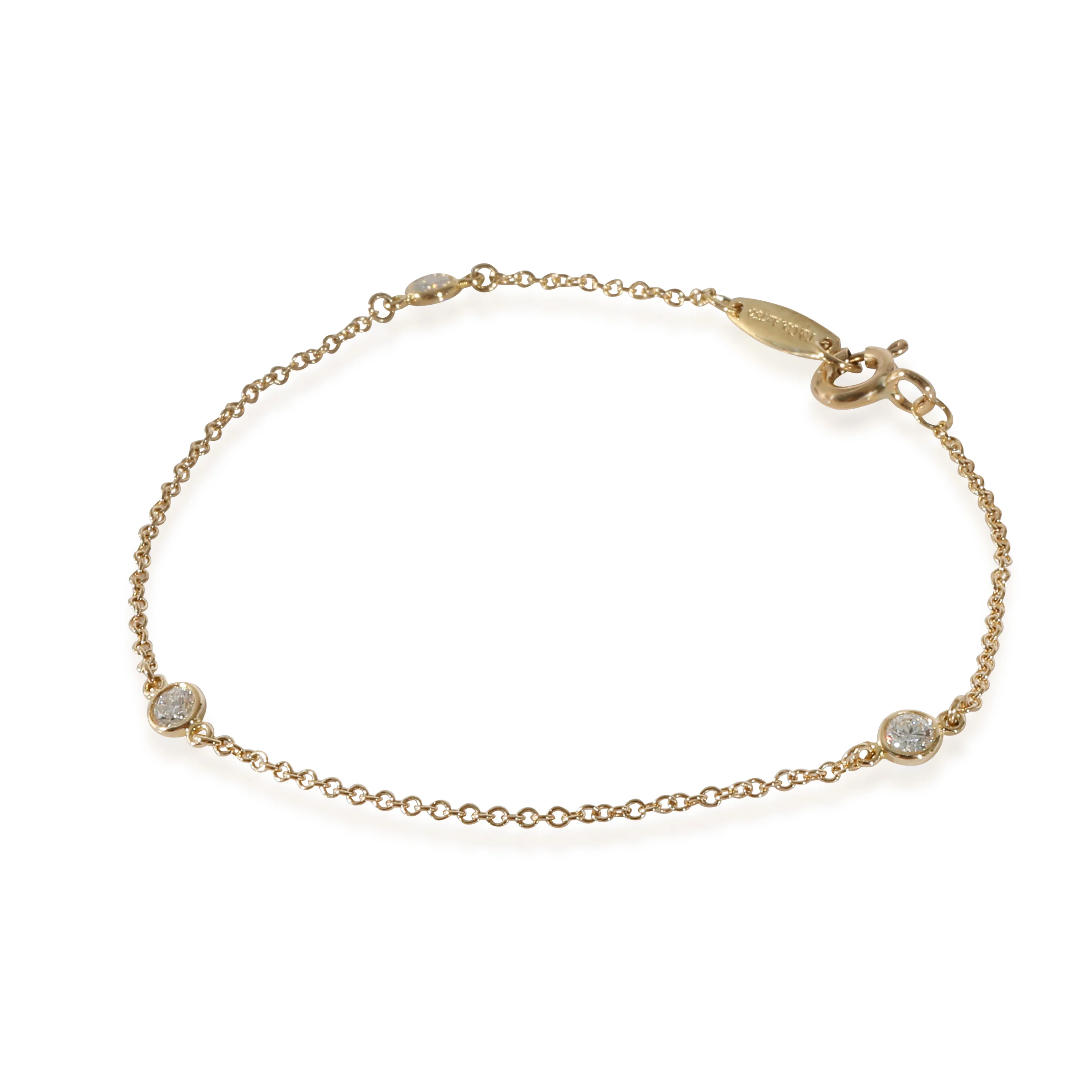 Tiffany & Co. Elsa Peretti Diamond By The Yard Bracelet in Yellow Gold 0.15 CTW - Image 2