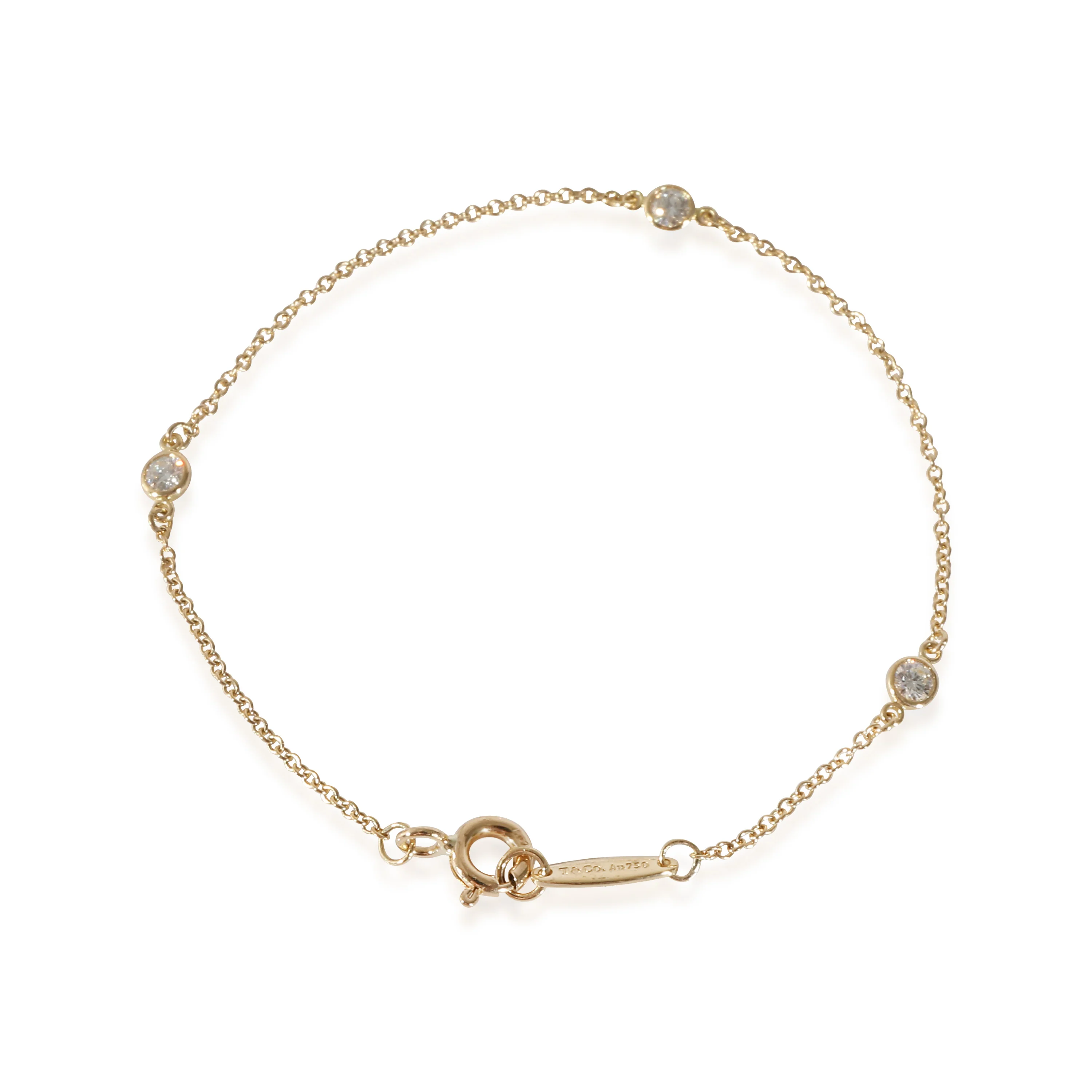 Tiffany & Co. Elsa Peretti Diamond By The Yard Bracelet in Yellow Gold 0.15 CTW - Image 3