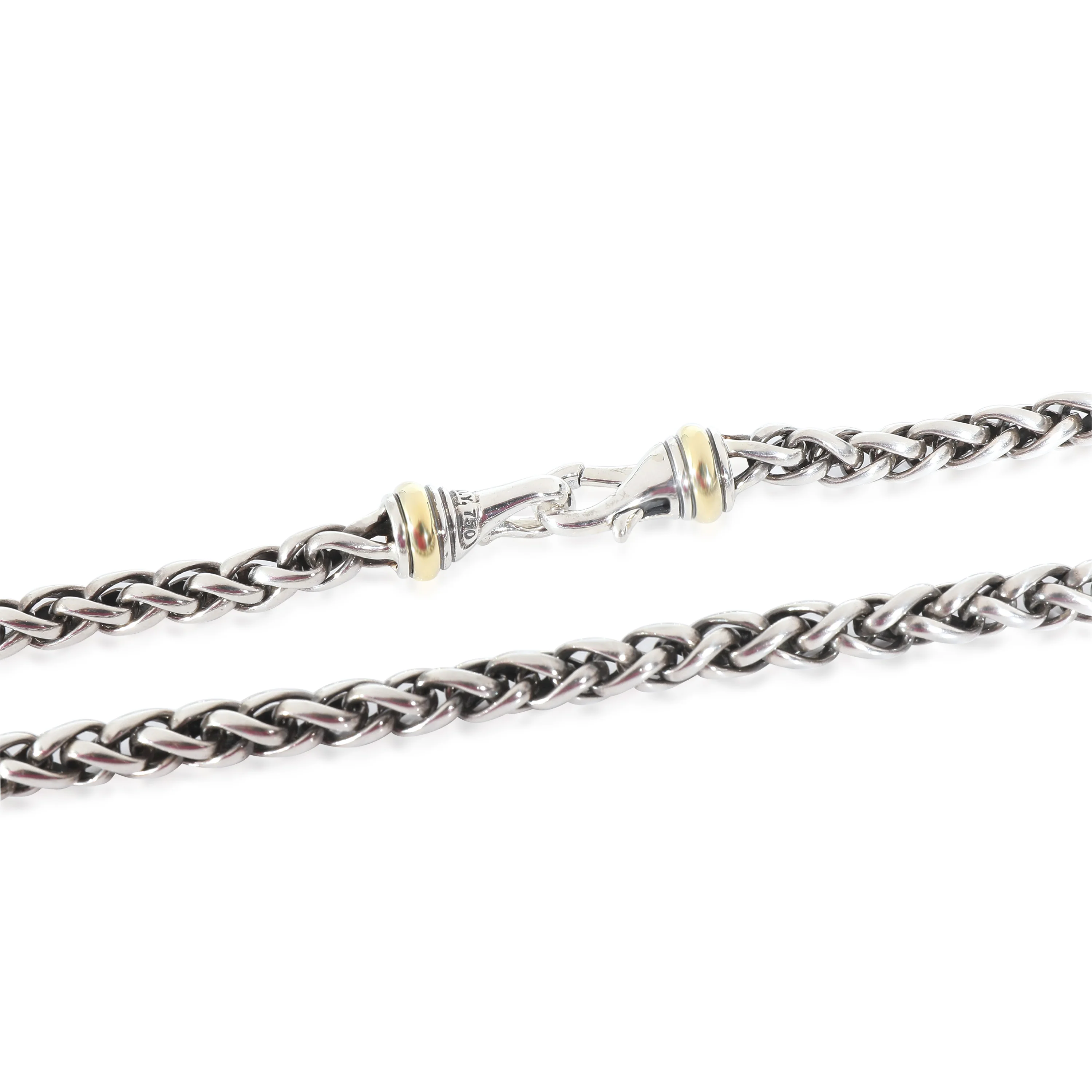 David Yurman Wheat Necklace in  Yellow Gold/Sterling Silver - Image 3