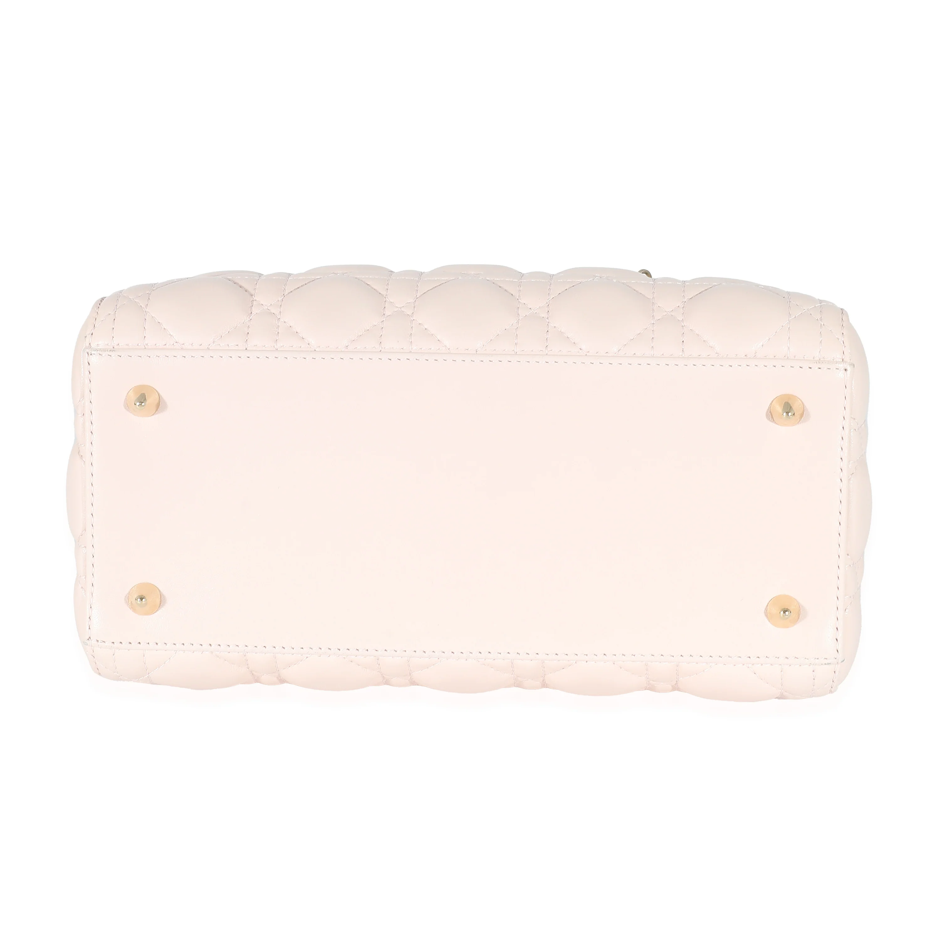 Christian Dior Powder Pink Lambskin Cannage Medium Lady Dior - Image 4