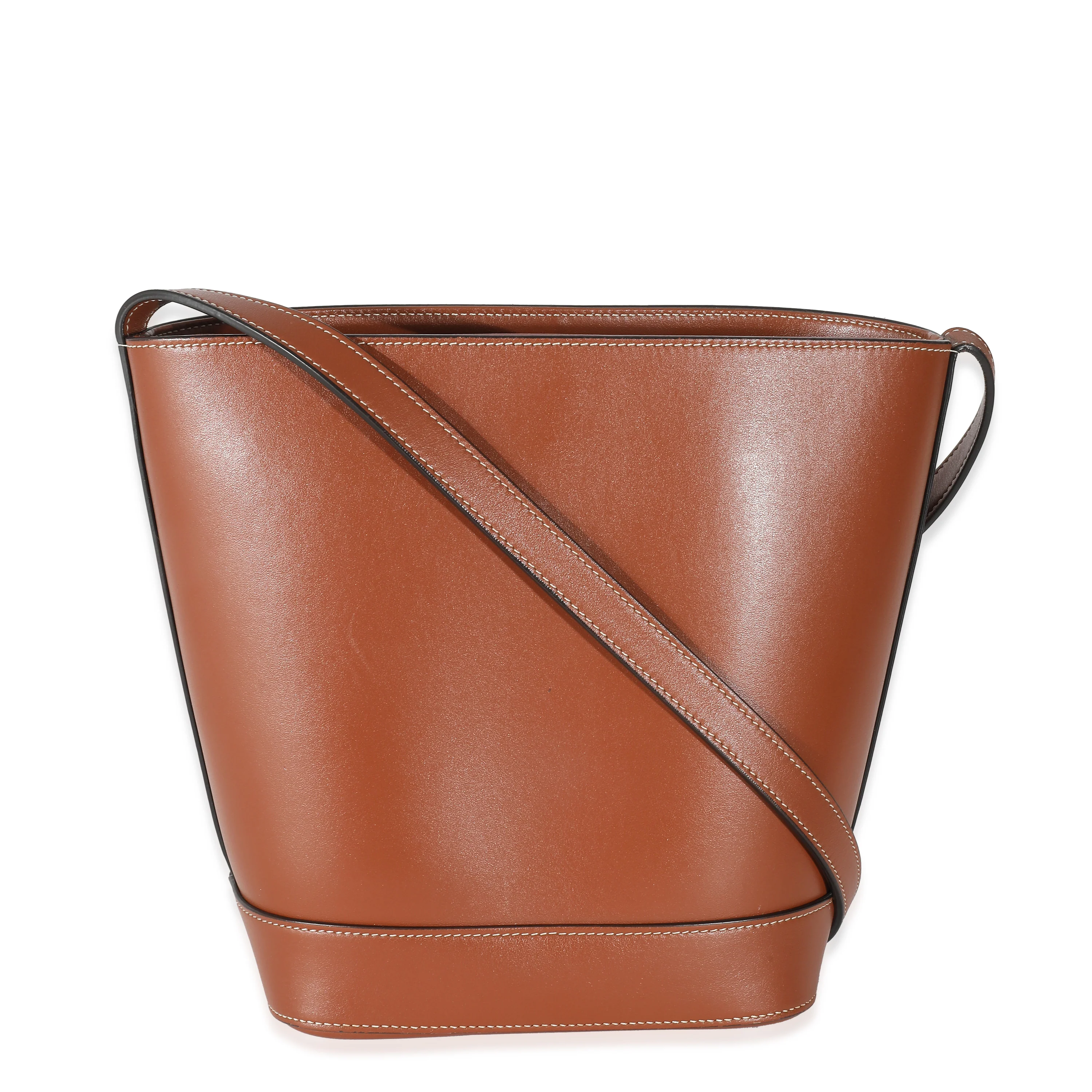 Celine Brown Smooth Cuir Triomphe Small Bucket Bag - Image 5