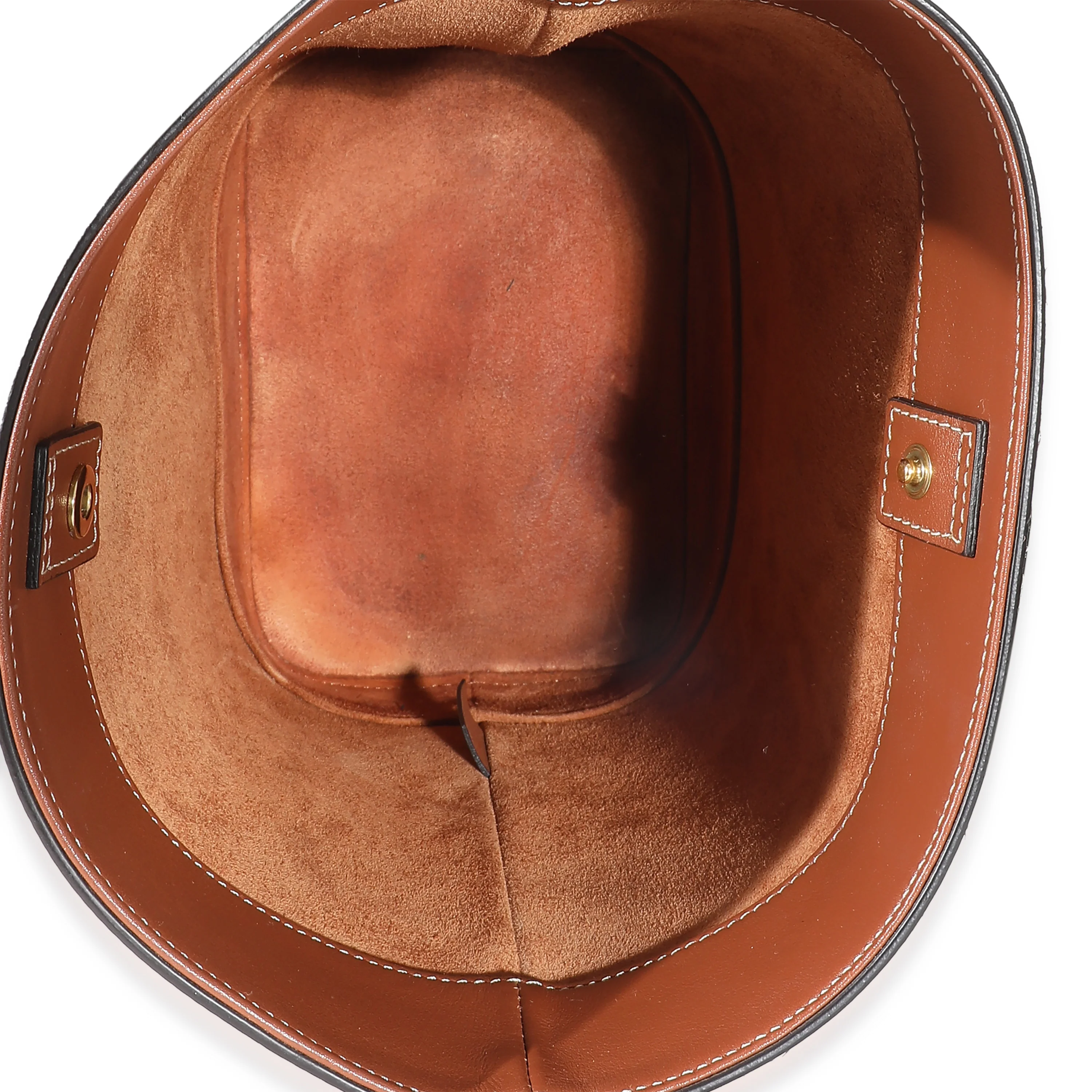 Celine Brown Smooth Cuir Triomphe Small Bucket Bag - Image 9