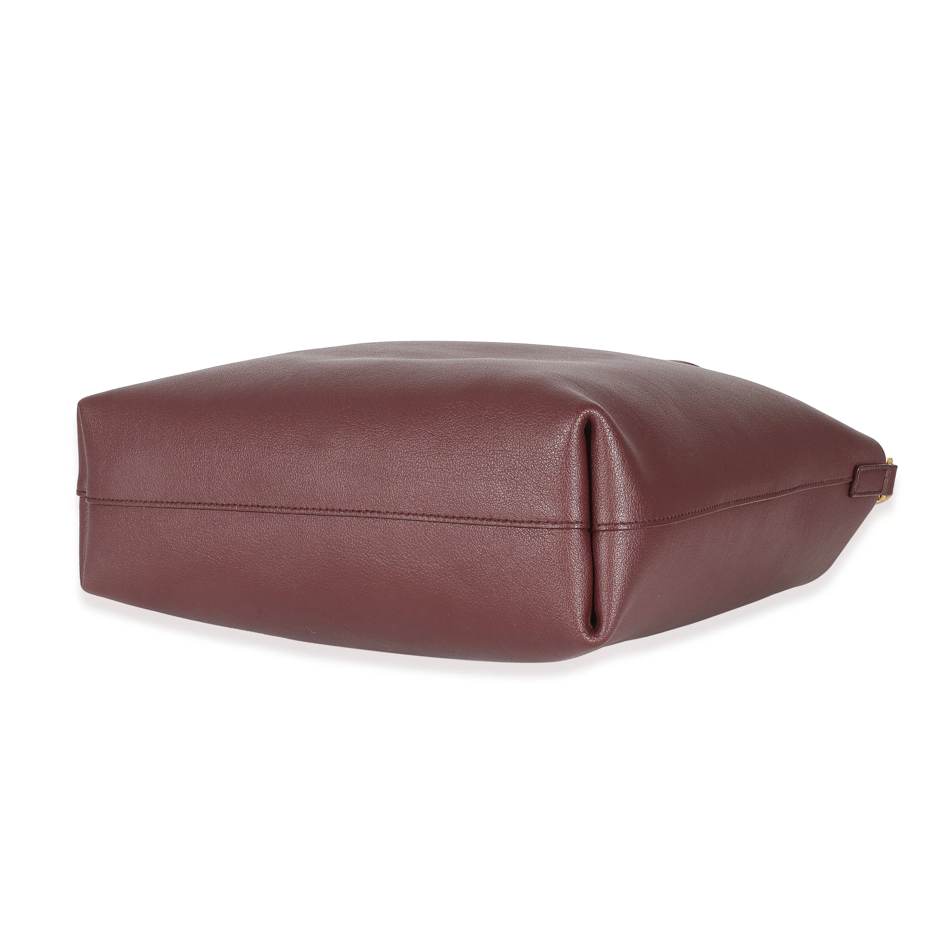 Saint Laurent Burgundy Calfskin Toy N/S Shopping Tote - Image 8
