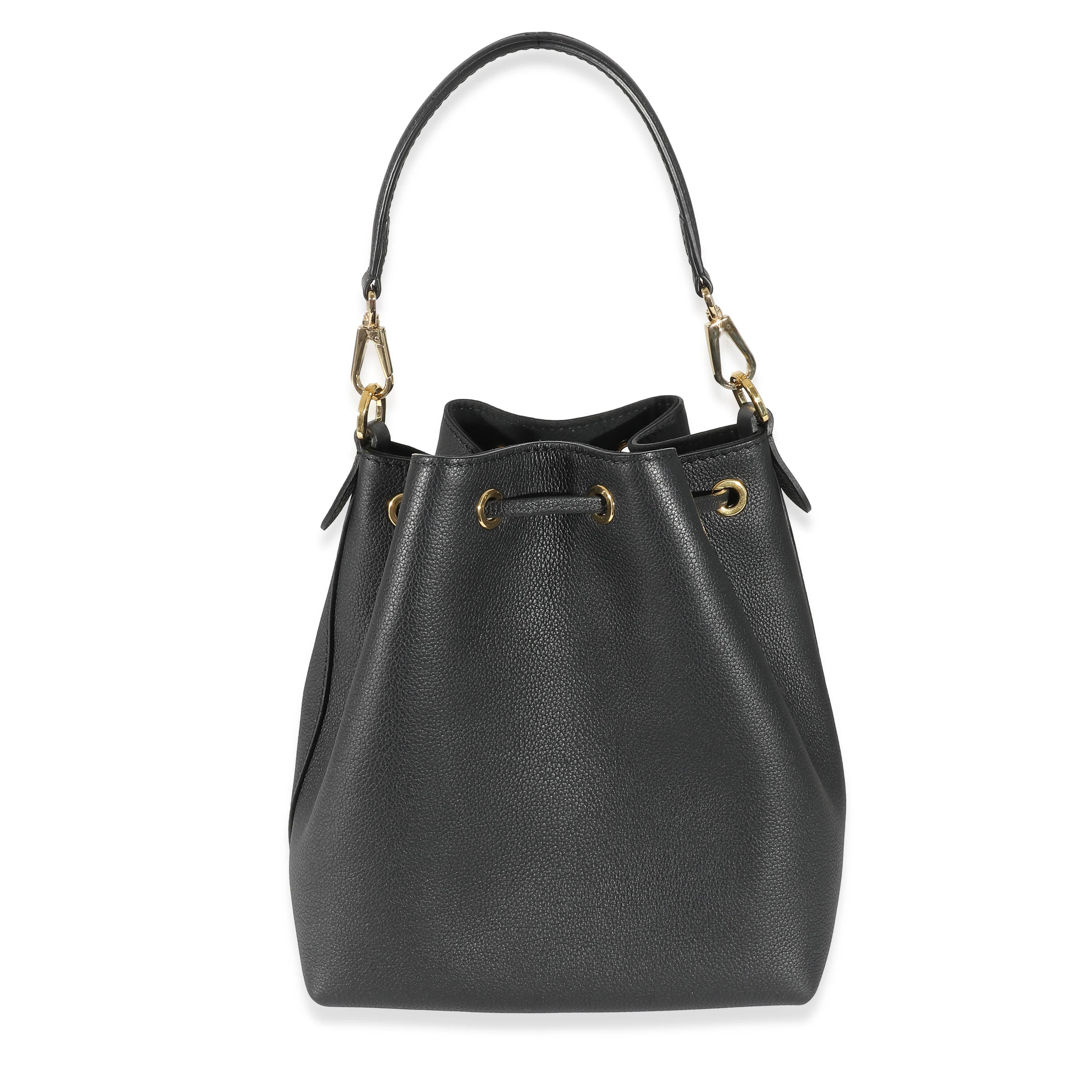 Louis Vuitton Black Calfskin Lockme Bucket MM - Image 5