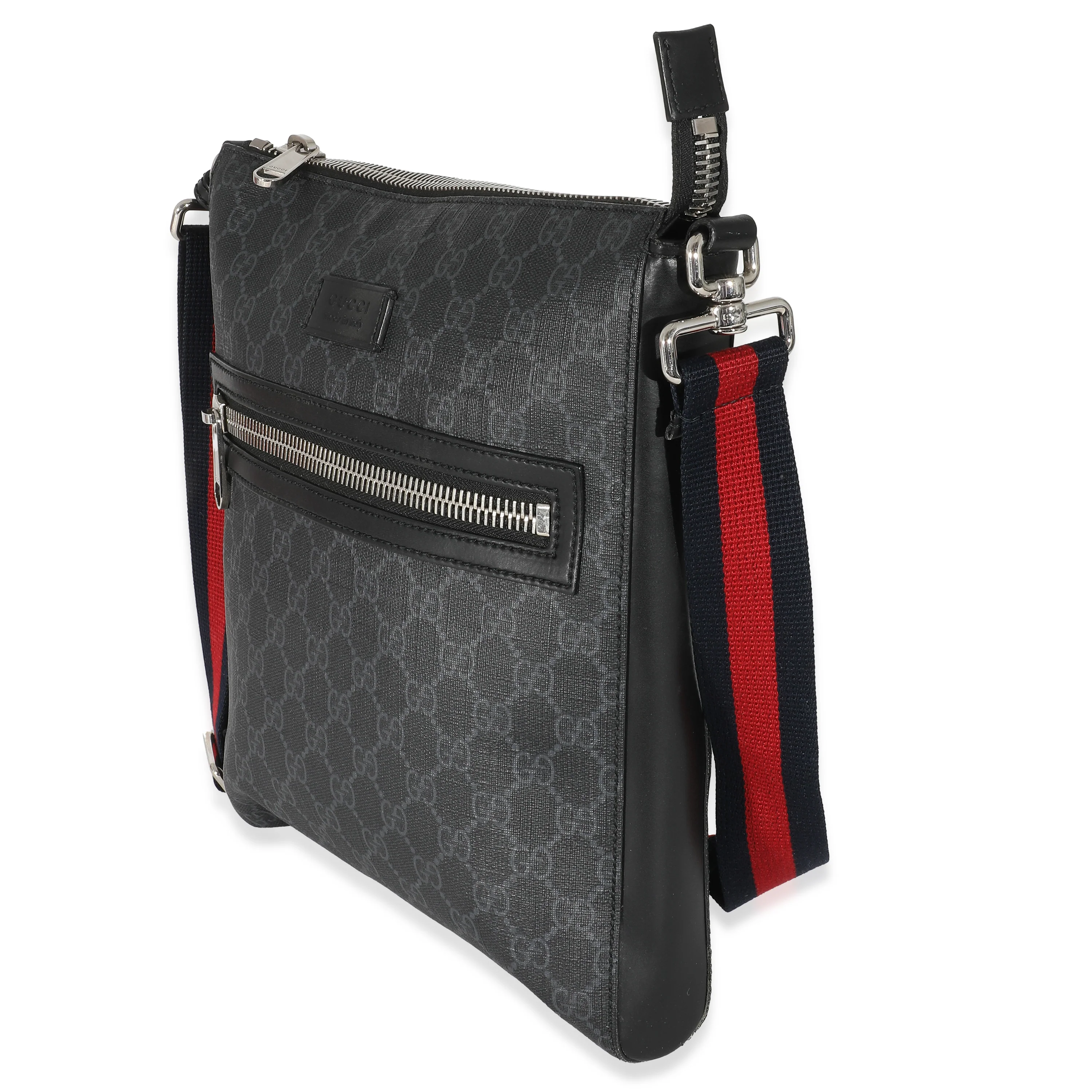 Gucci Black GG Supreme Canvas Messenger Bag - Image 2