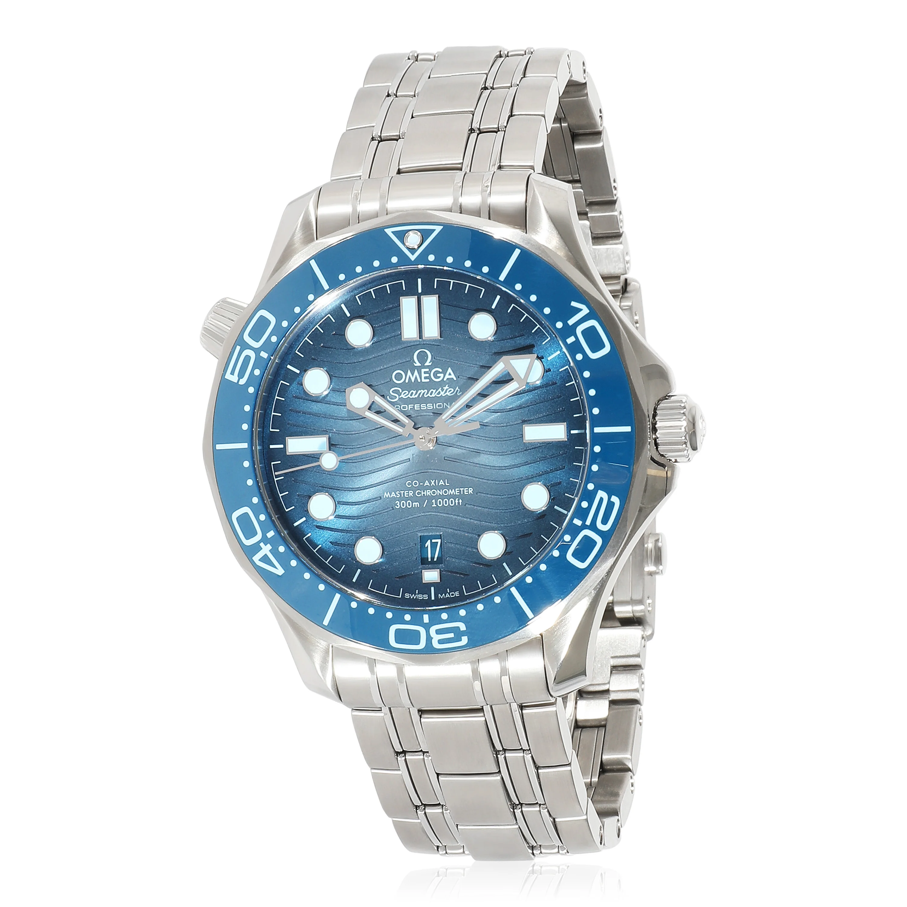 Omega Seamaster Summer Blue 210.30.42.20.03.003 Mens Watch in  Stainless Steel