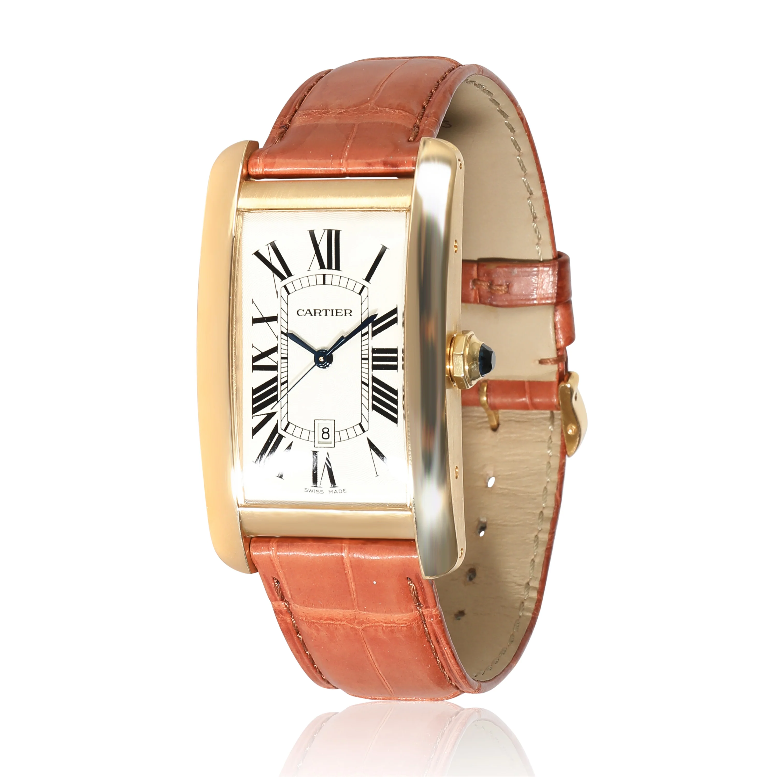 Cartier Tank Americaine W2603156 Mens Watch in 18kt Yellow Gold