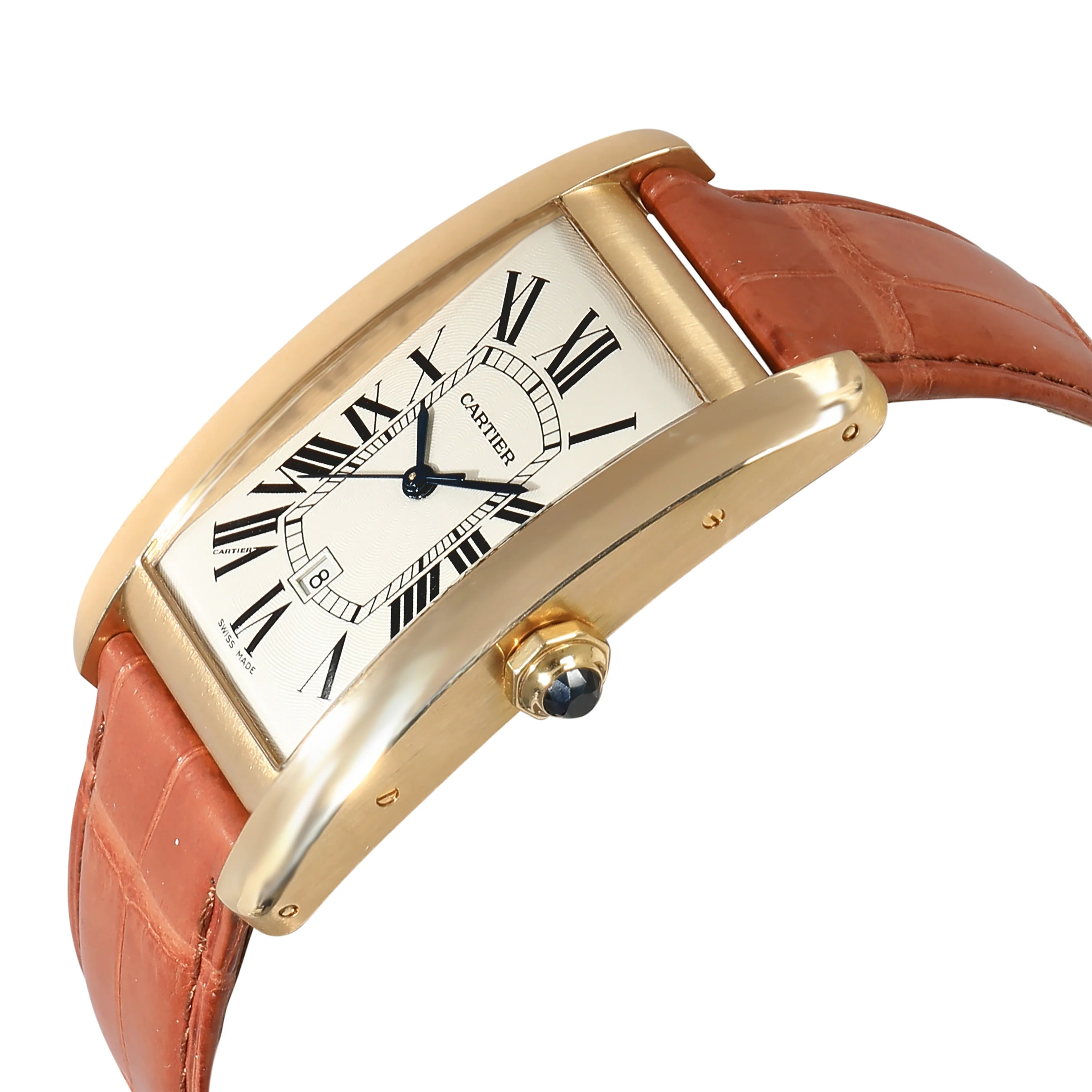 Cartier Tank Americaine W2603156 Mens Watch in 18kt Yellow Gold - Image 3