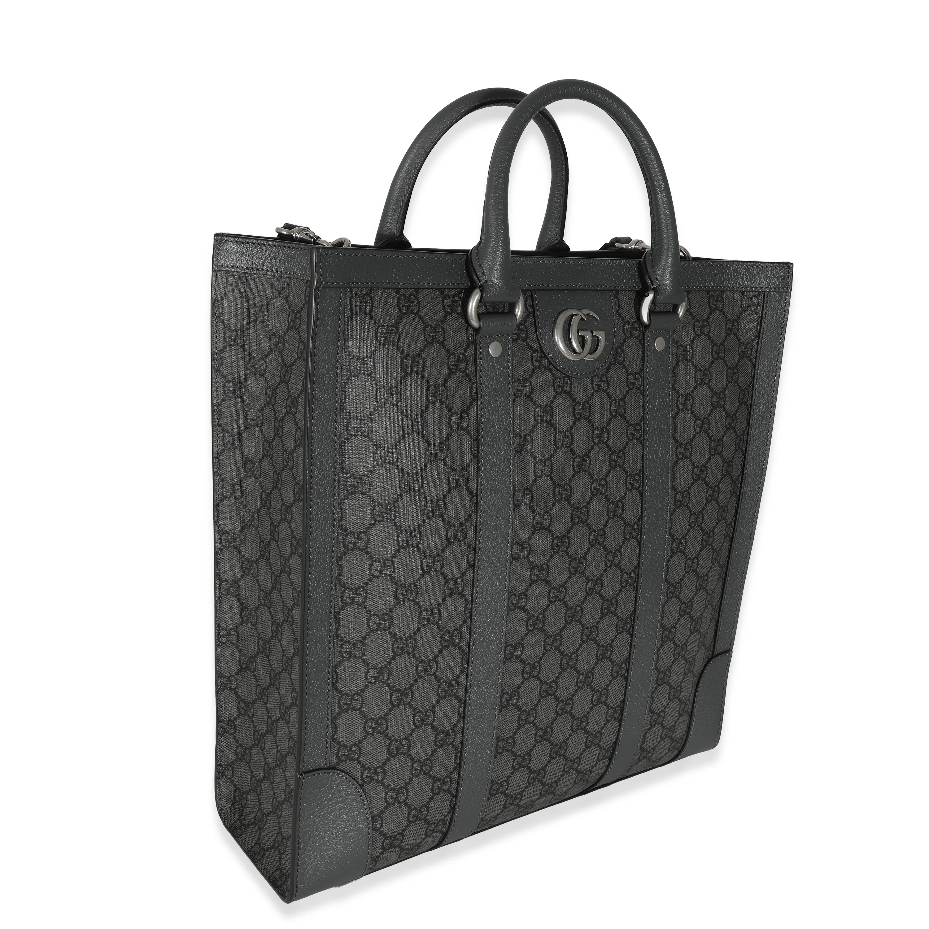 Grey GG Supreme Canvas Medium Ophidia Tote - Image 3