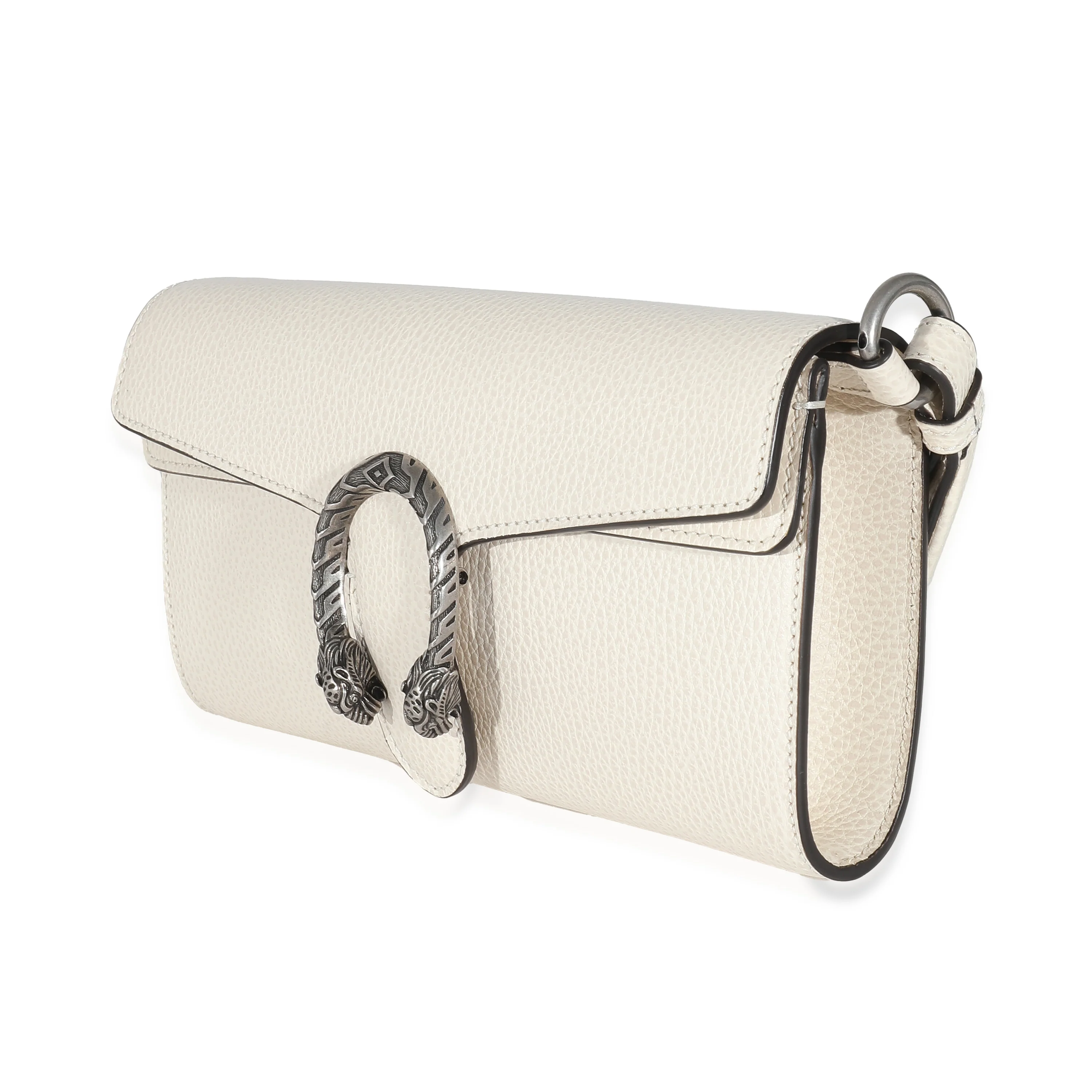 Mystic White Dollar Calfskin Web Small Dionysus Crossbody Bag - Image 2