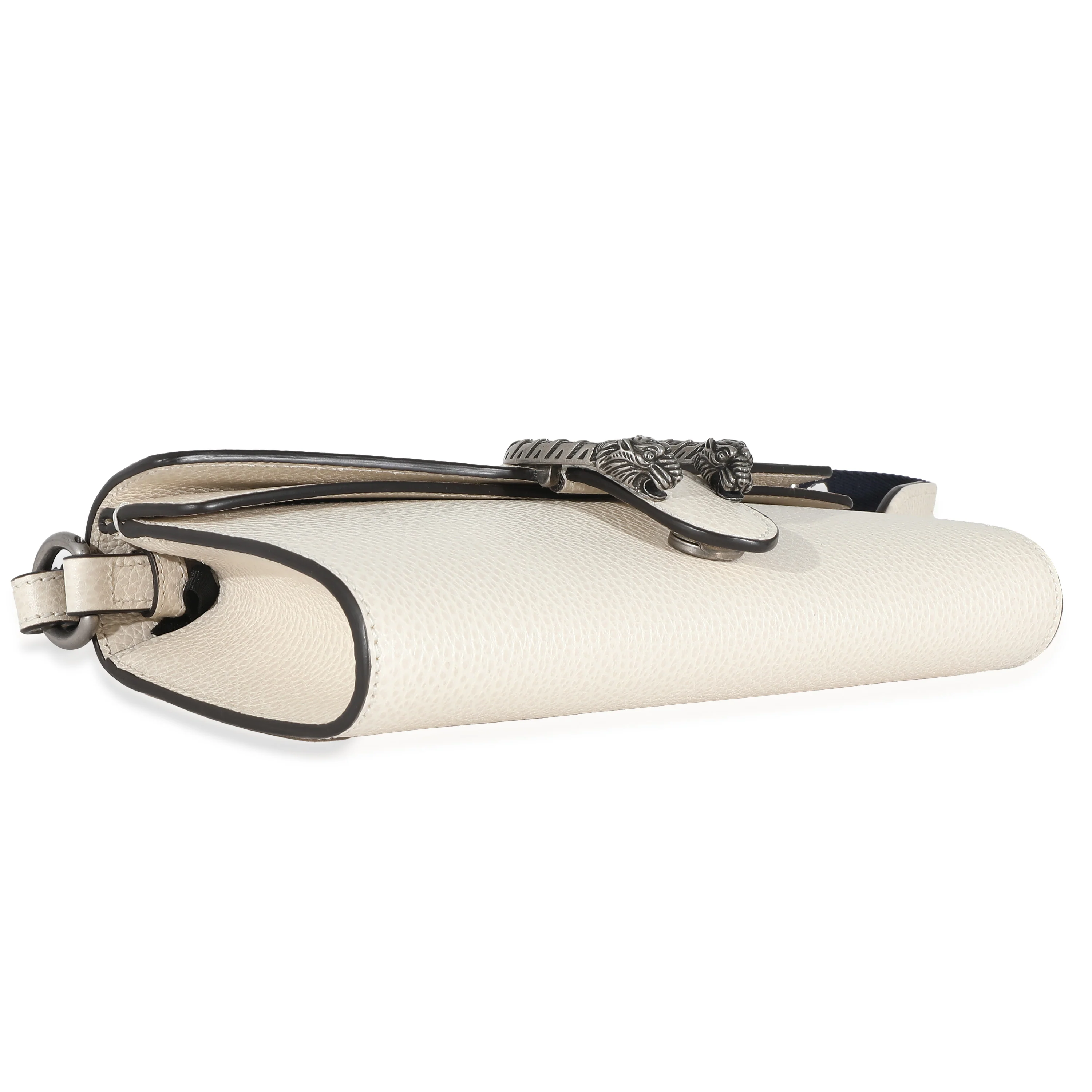 Mystic White Dollar Calfskin Web Small Dionysus Crossbody Bag - Image 4