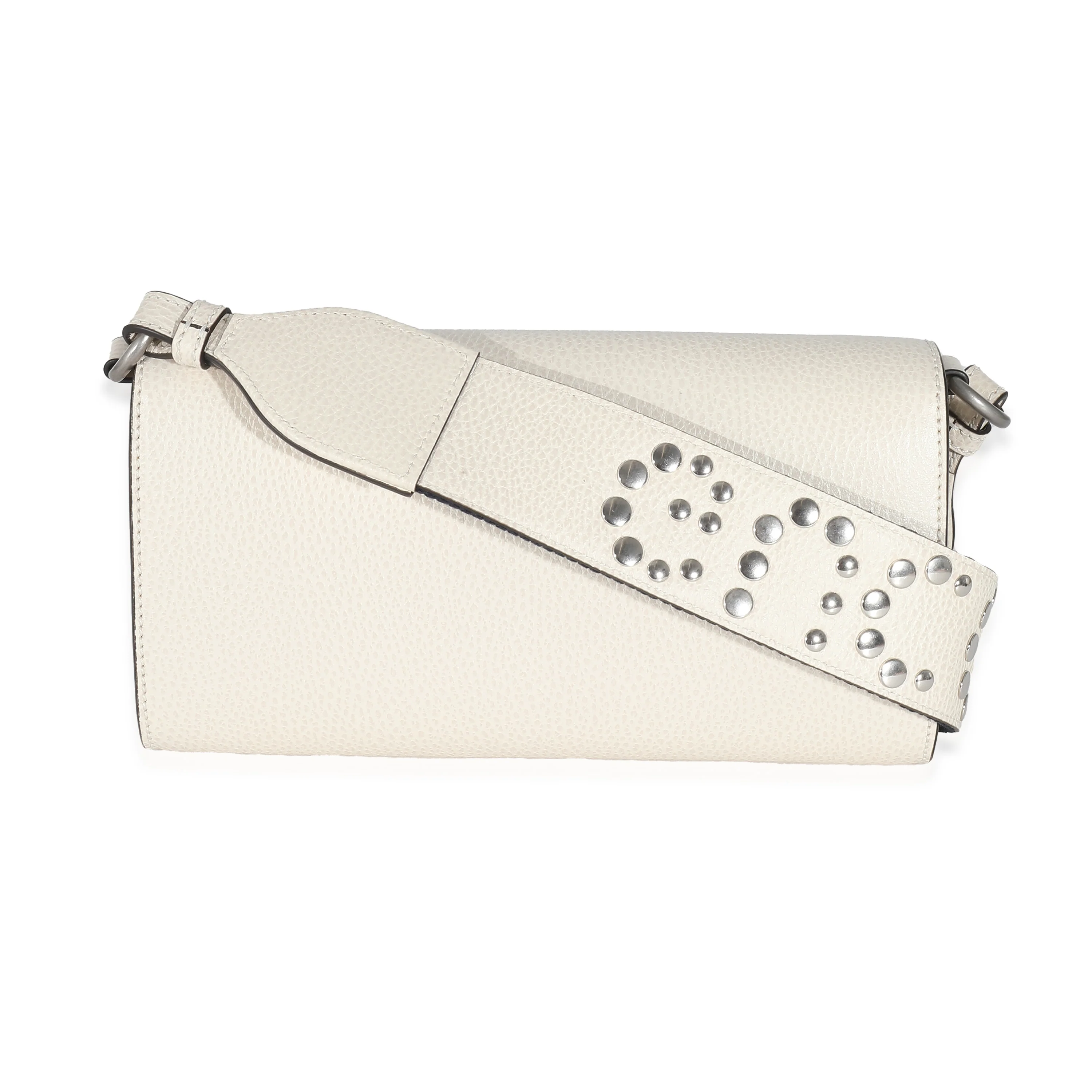 Mystic White Dollar Calfskin Web Small Dionysus Crossbody Bag - Image 5