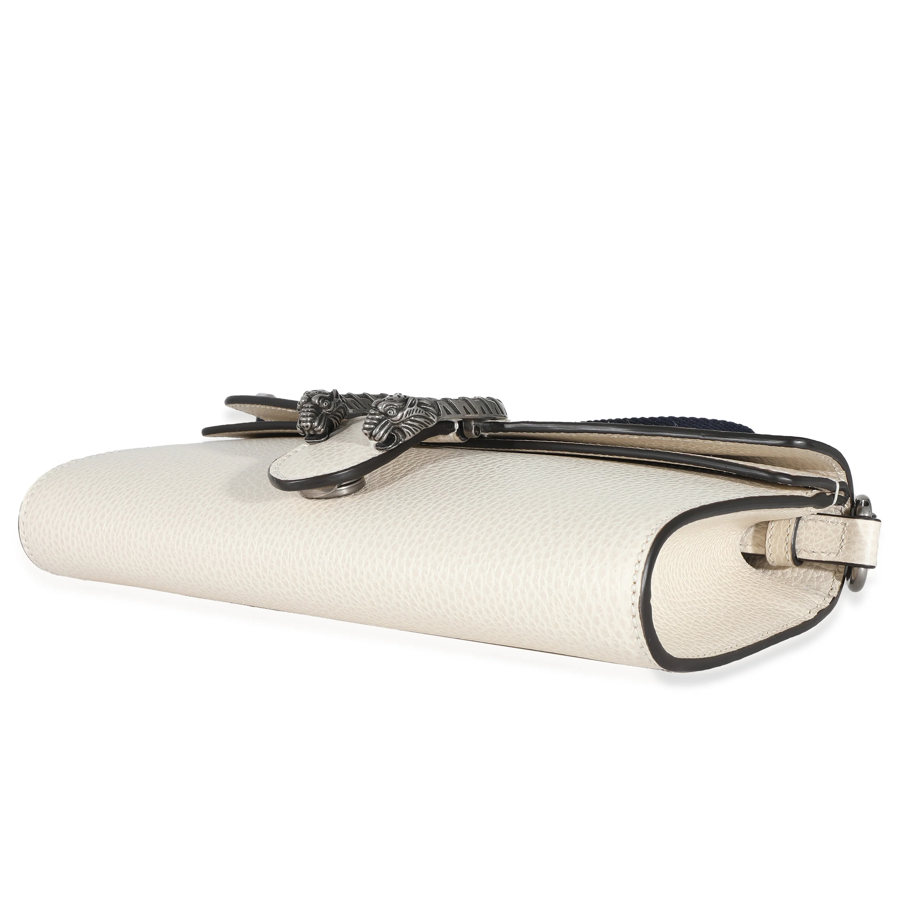 Mystic White Dollar Calfskin Web Small Dionysus Crossbody Bag - Image 6
