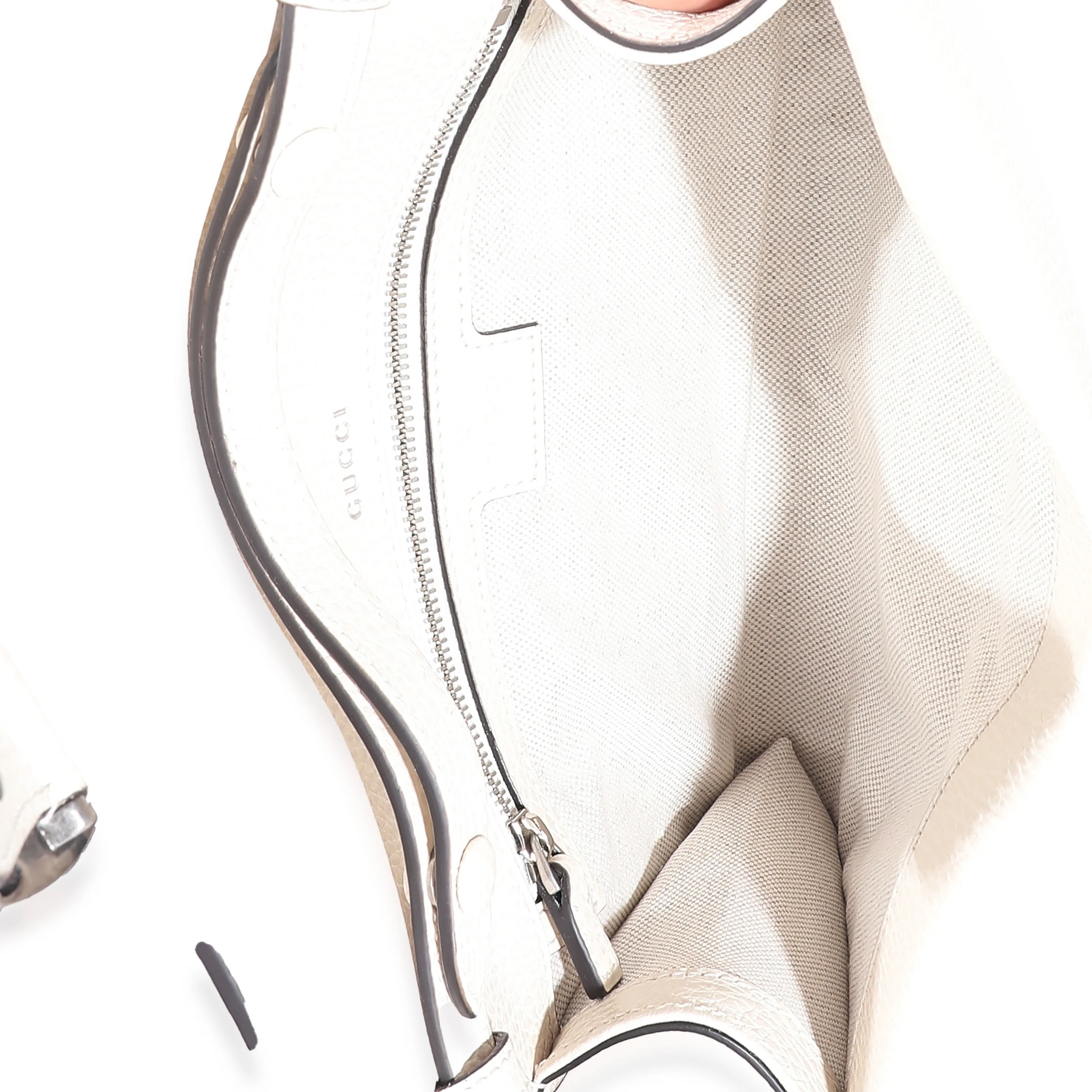 Mystic White Dollar Calfskin Web Small Dionysus Crossbody Bag - Image 9