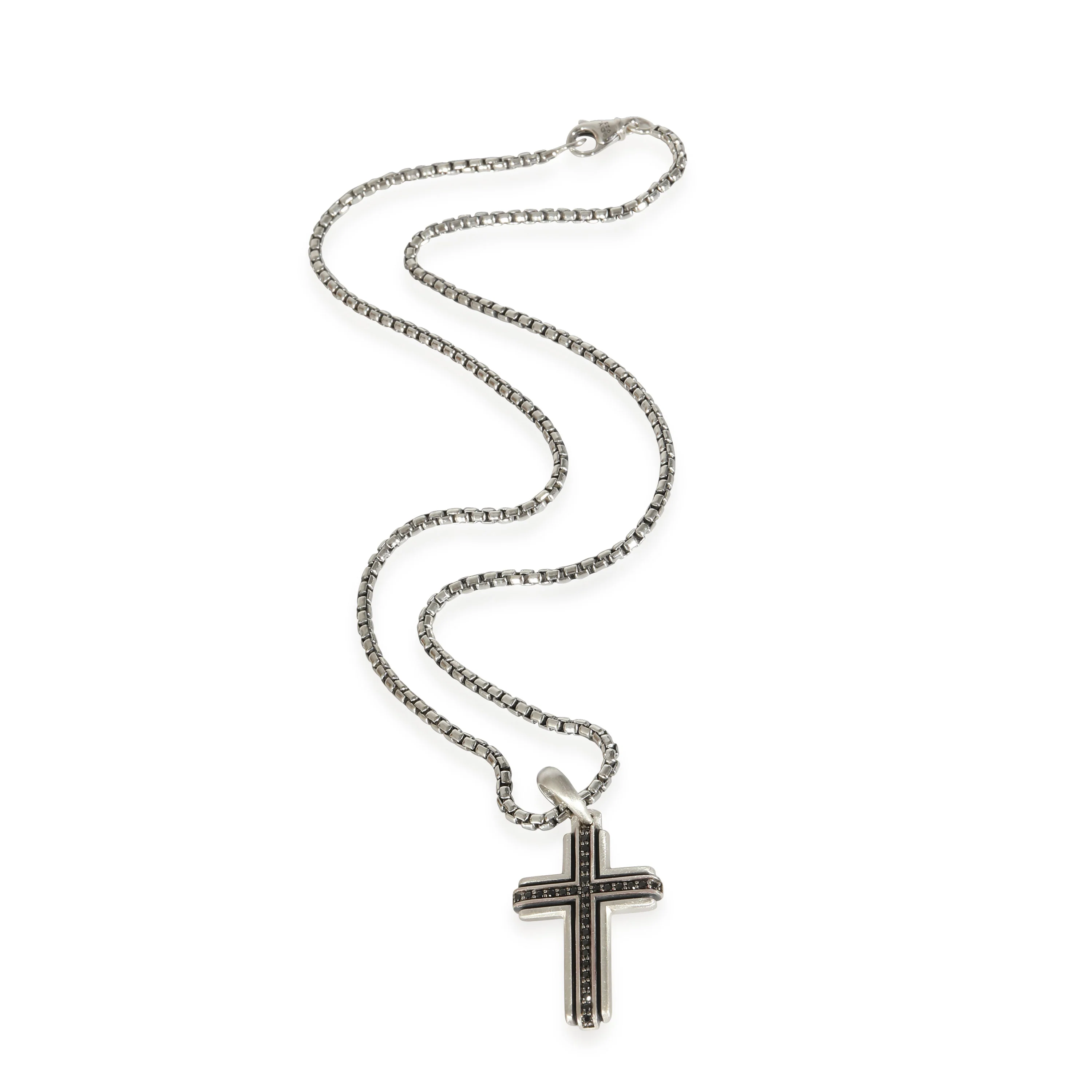 David Yurman Deco Diamond Pendant in Sterling Silver 0.28 CTW - Image 2