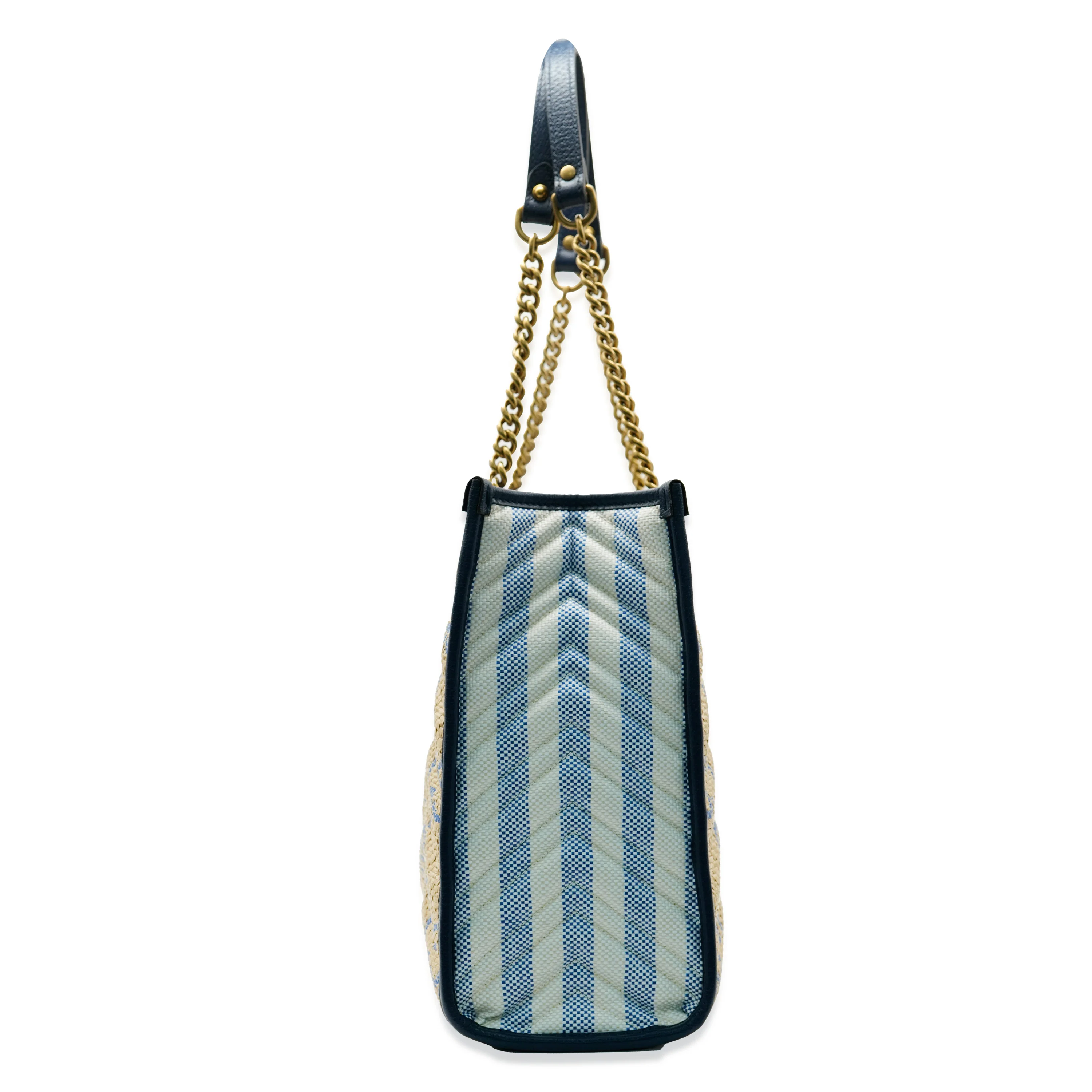 Gucci Beige Straw Matelasse Raffia GG Small Marmont Bag - Image 6