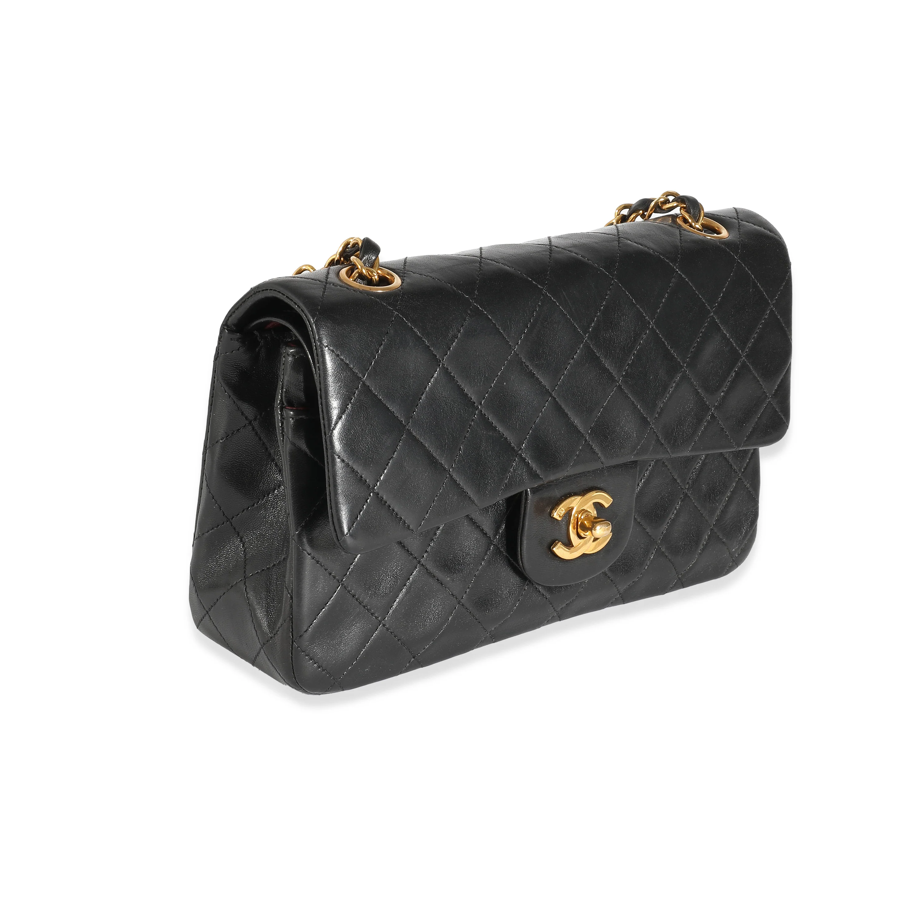 Chanel 24K Black Quilted Lambskin Small Classic Double Flap Bag - Image 3
