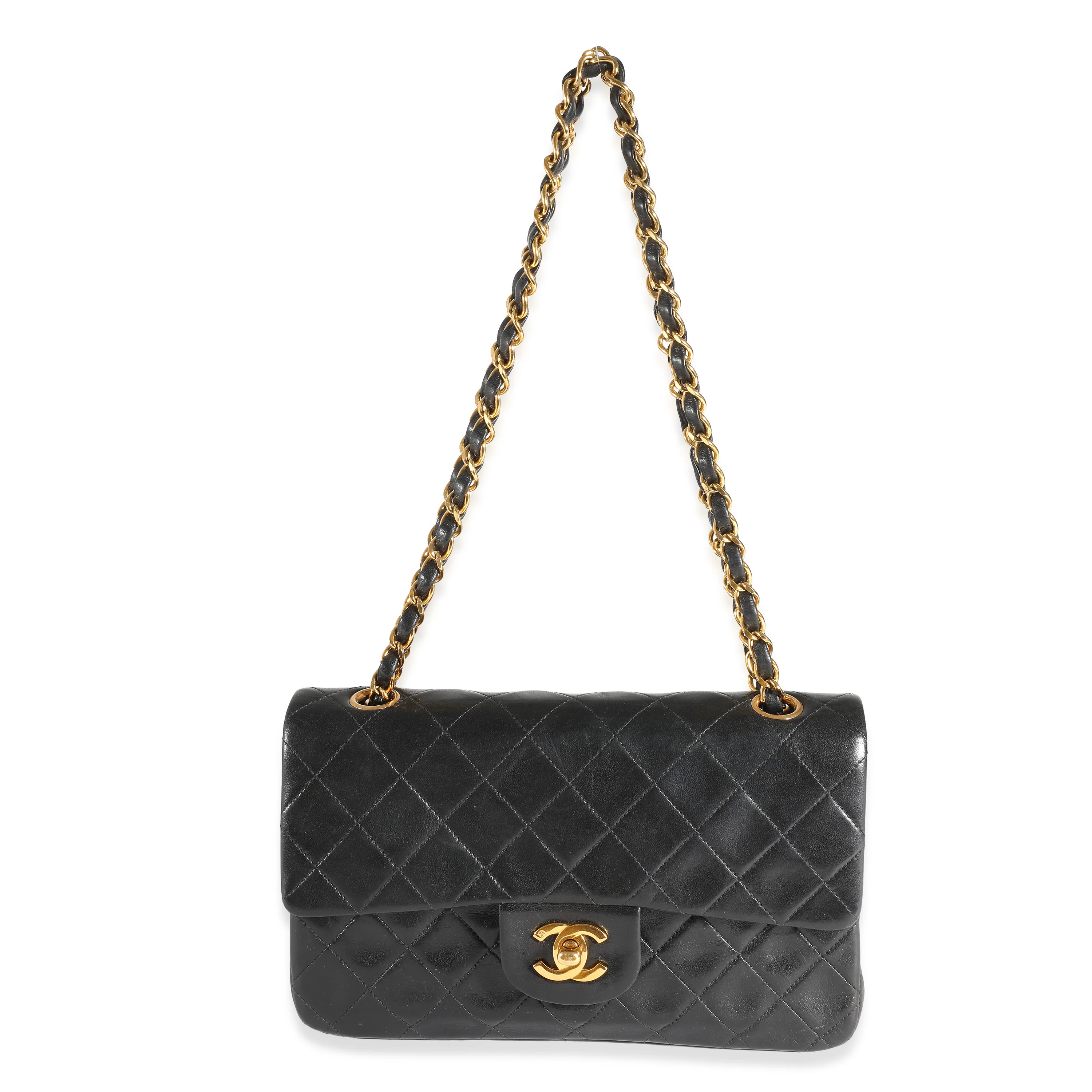 Chanel 24K Black Quilted Lambskin Small Classic Double Flap Bag - Image 4