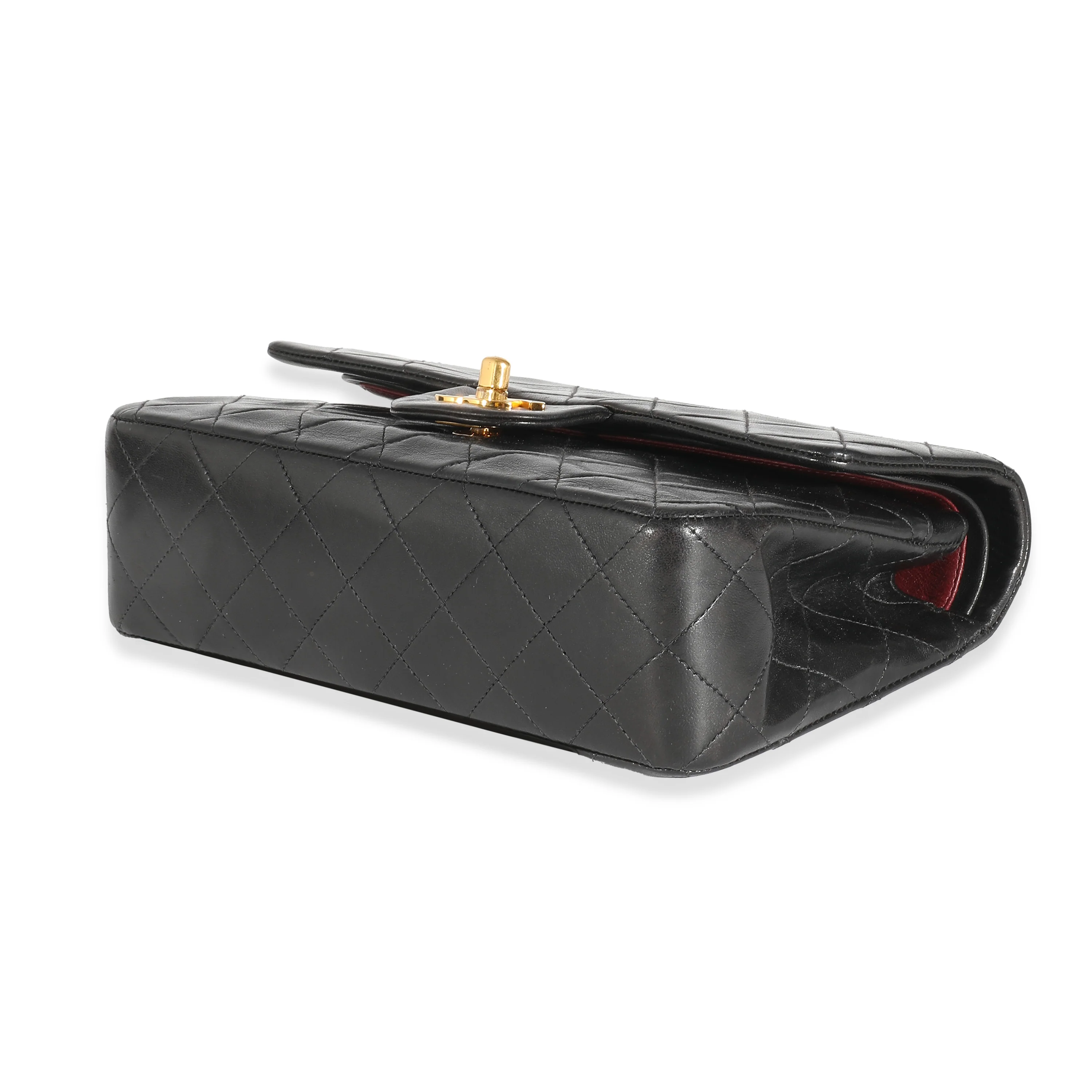 Chanel 24K Black Quilted Lambskin Small Classic Double Flap Bag - Image 7