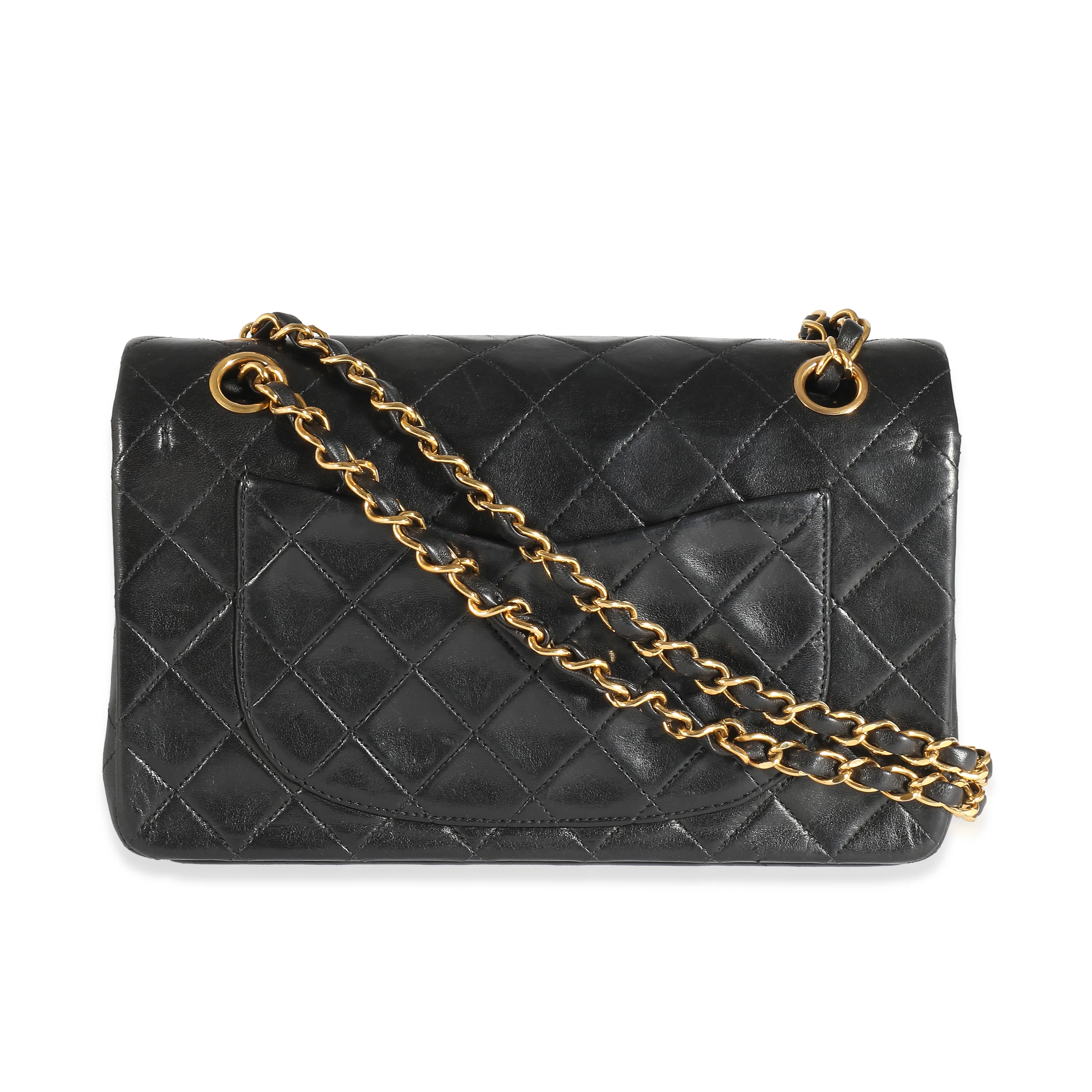 Chanel 24K Black Quilted Lambskin Small Classic Double Flap Bag - Image 8