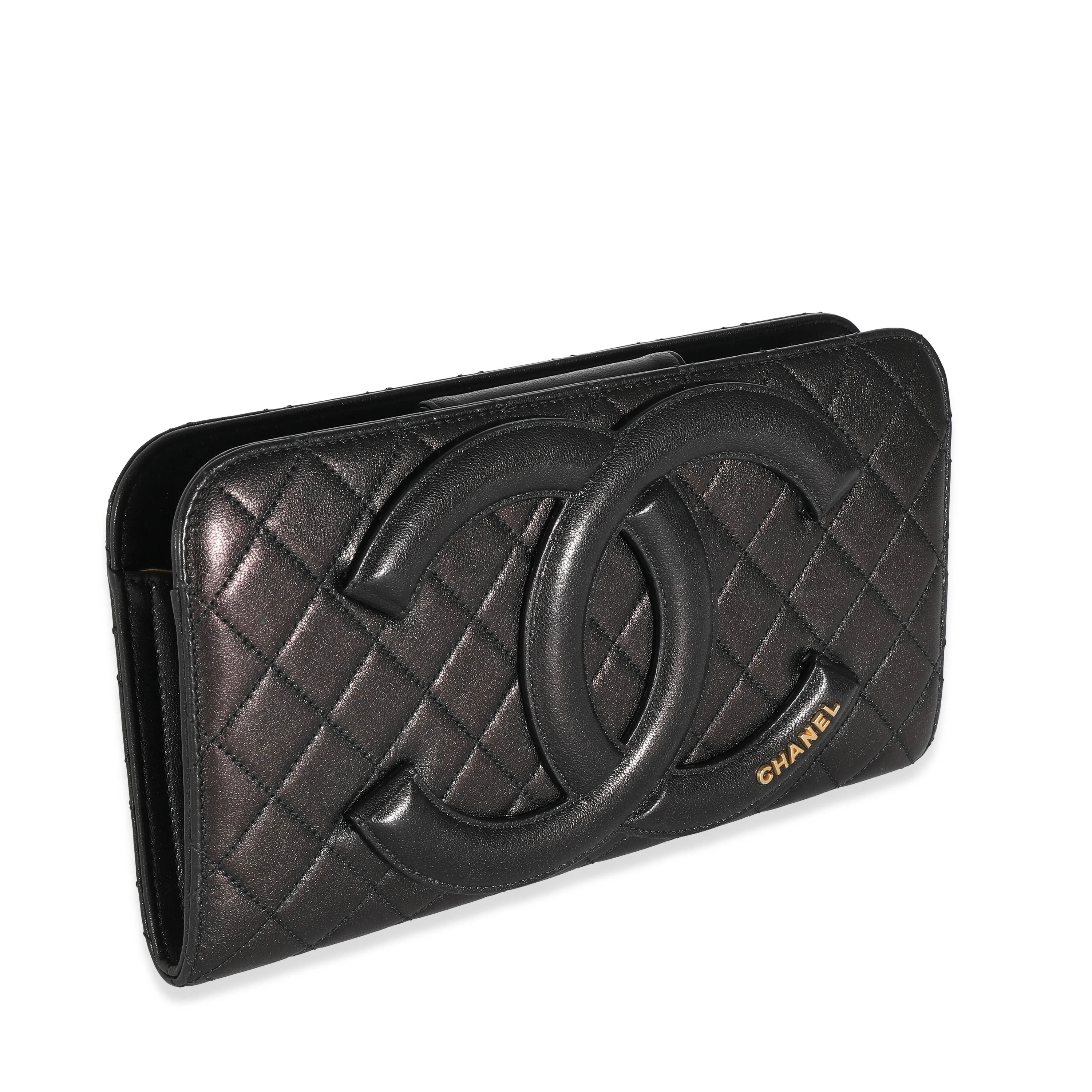 Chanel Black Quilted Chevre Coco Midnight Clutch - Image 3