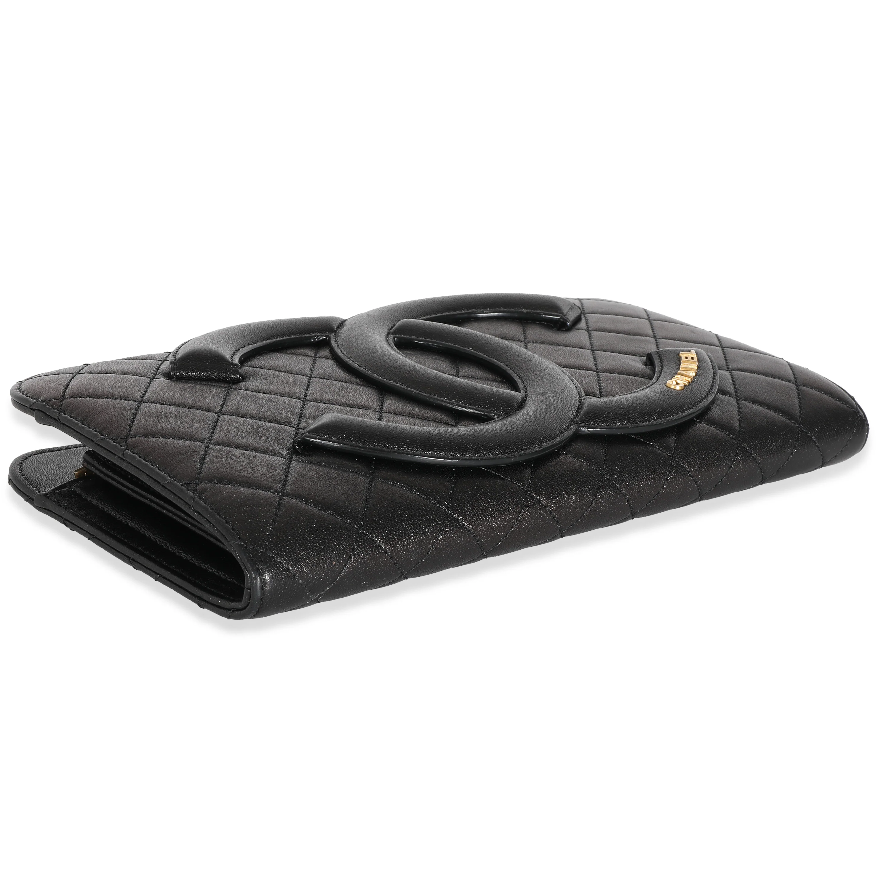 Chanel Black Quilted Chevre Coco Midnight Clutch - Image 4