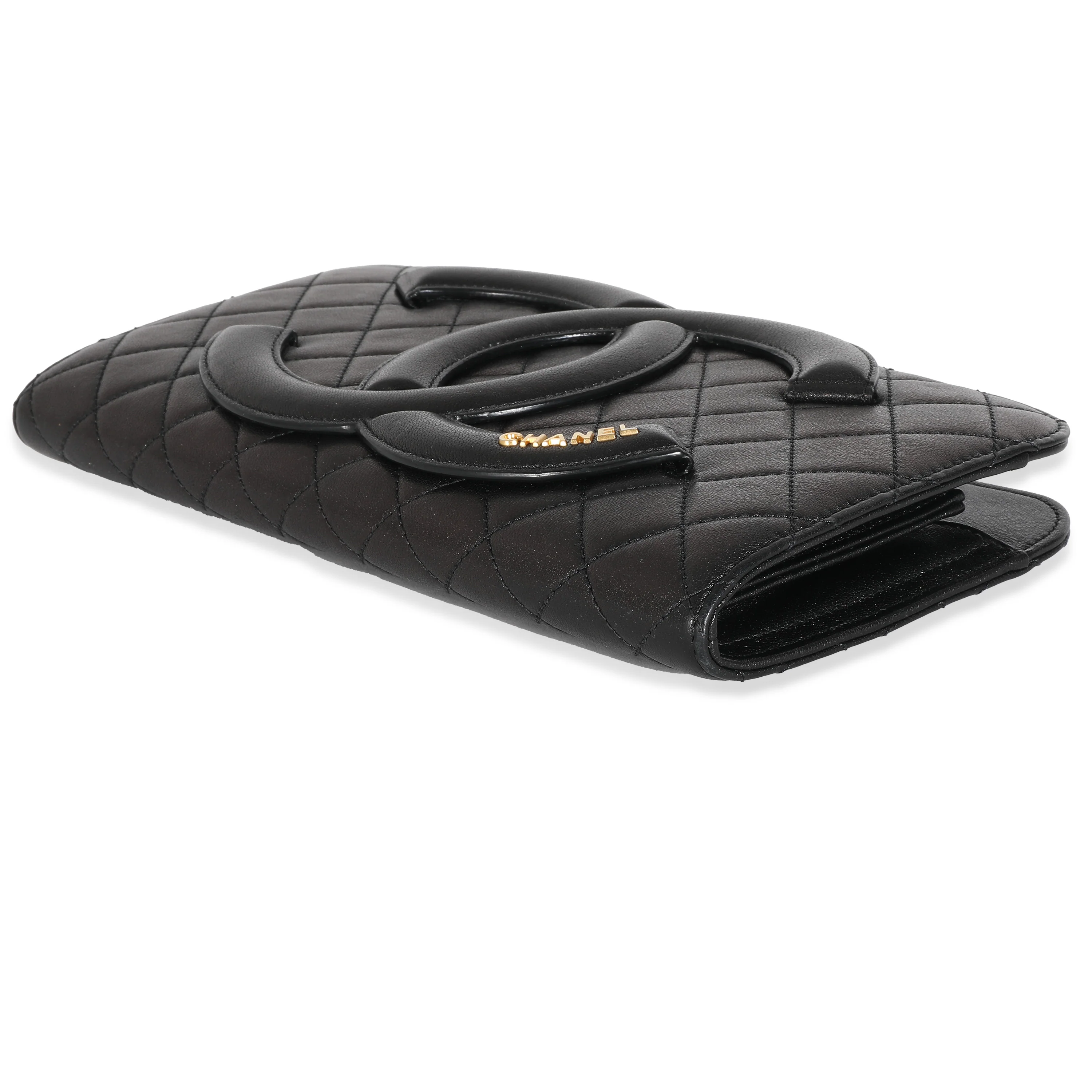 Chanel Black Quilted Chevre Coco Midnight Clutch - Image 6