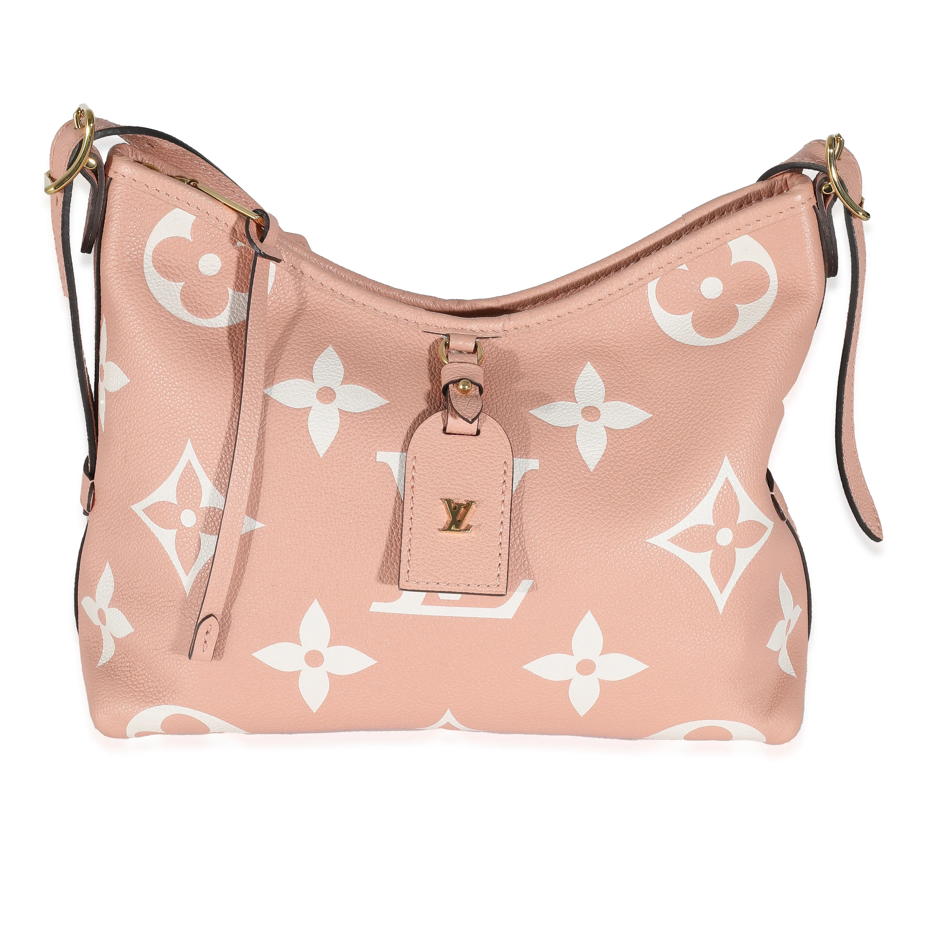 Louis Vuitton Trianon Pink Cream Empreinte Monogram Giant Carryall PM - Image 9