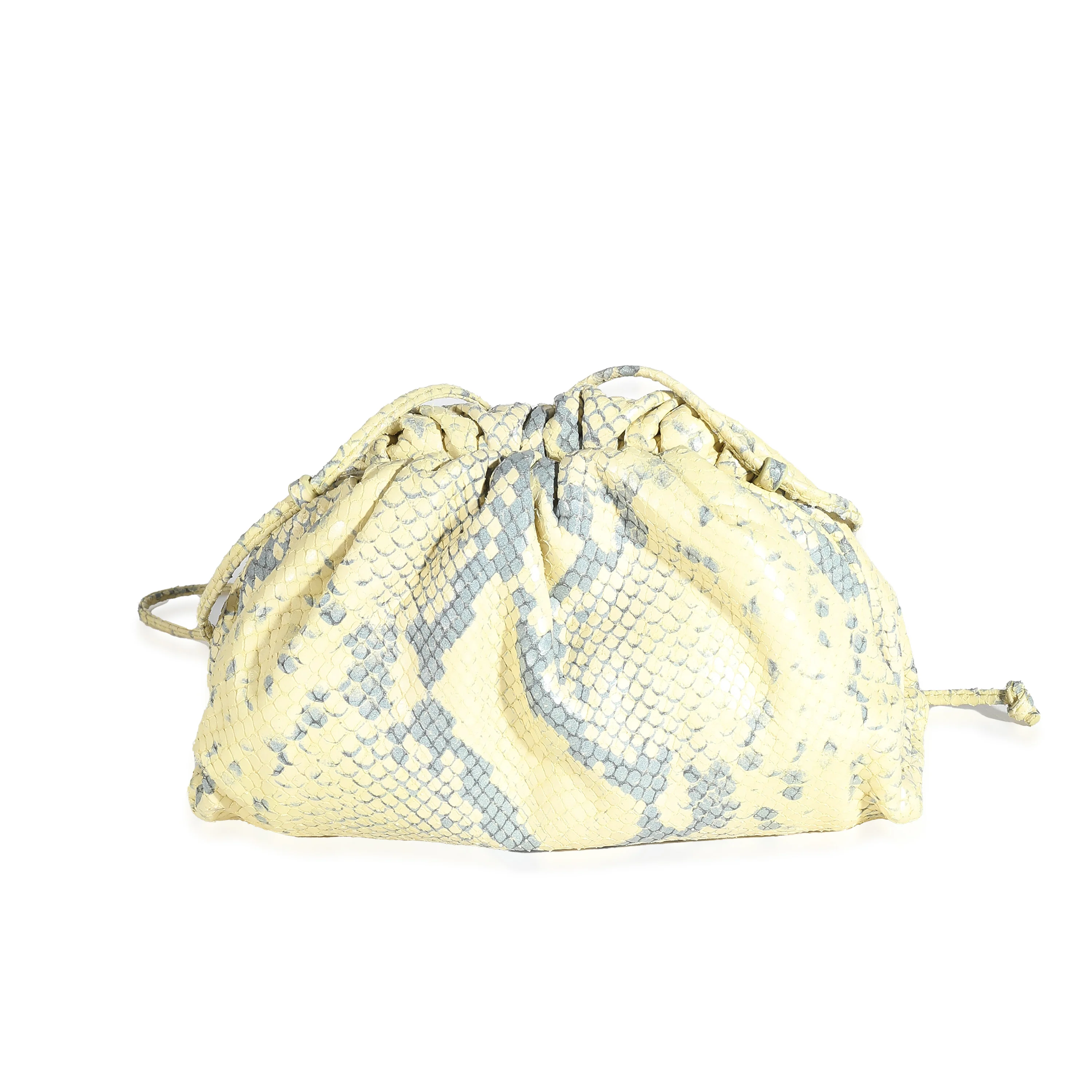 Yellow Goatskin Python Embossed The Mini Pouch