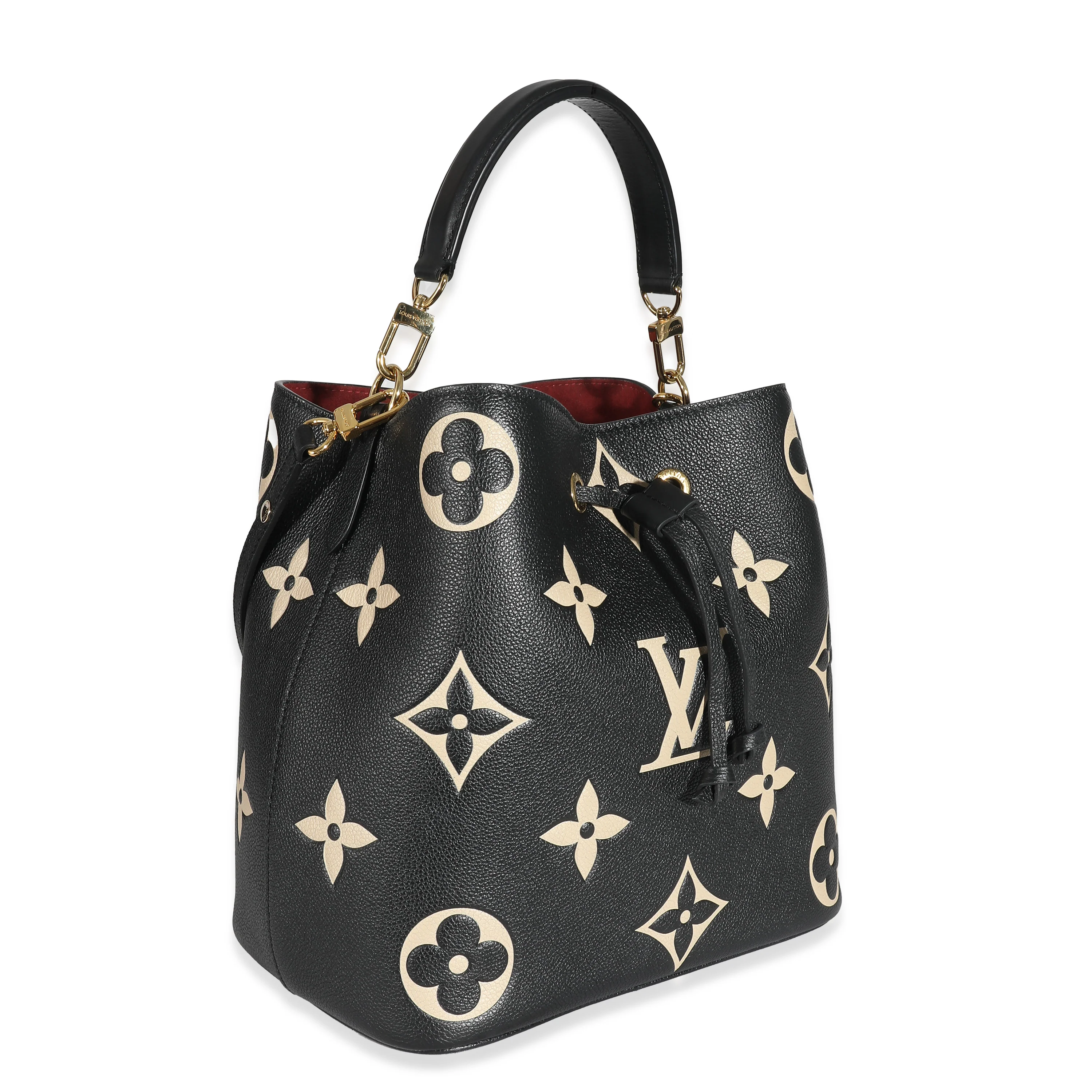 Louis Vuitton Black Beige Giant Monogram Empreinte NeoNoe MM - Image 8