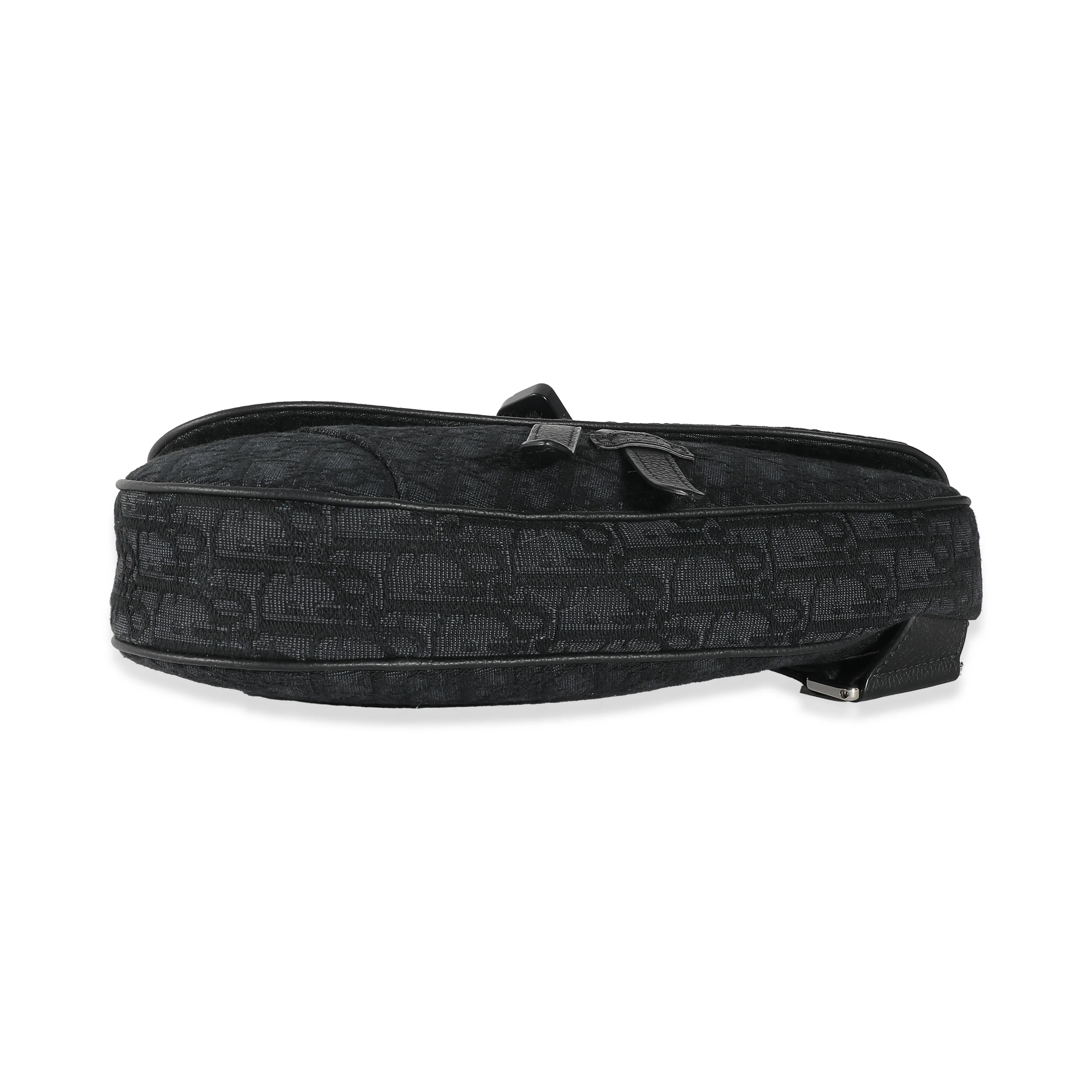 Dior Black Oblique Jacquard Saddle Bag - Image 5