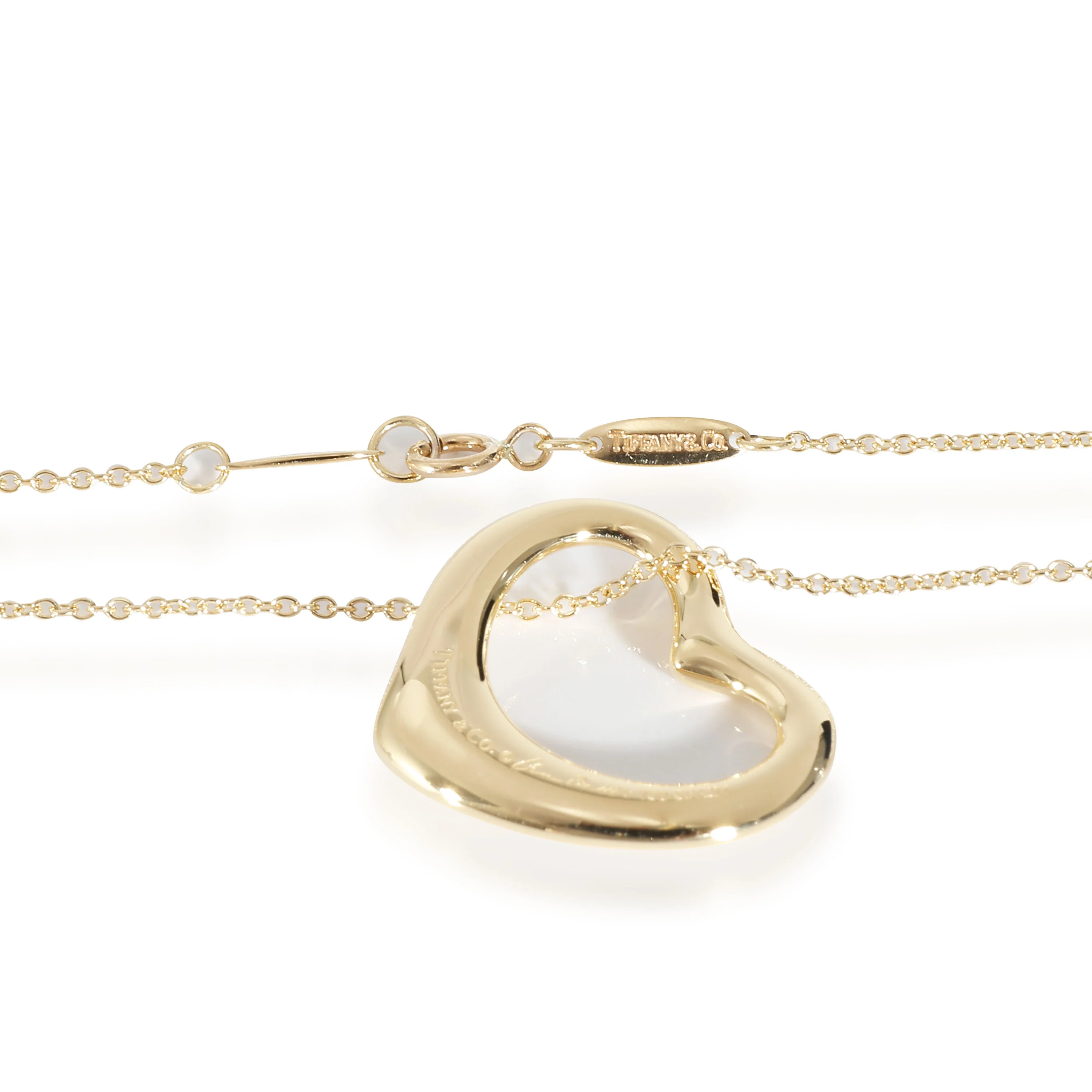 Tiffany & Co. Elsa Peretti Open Heart Pendant in 18k Yellow Gold - Image 4