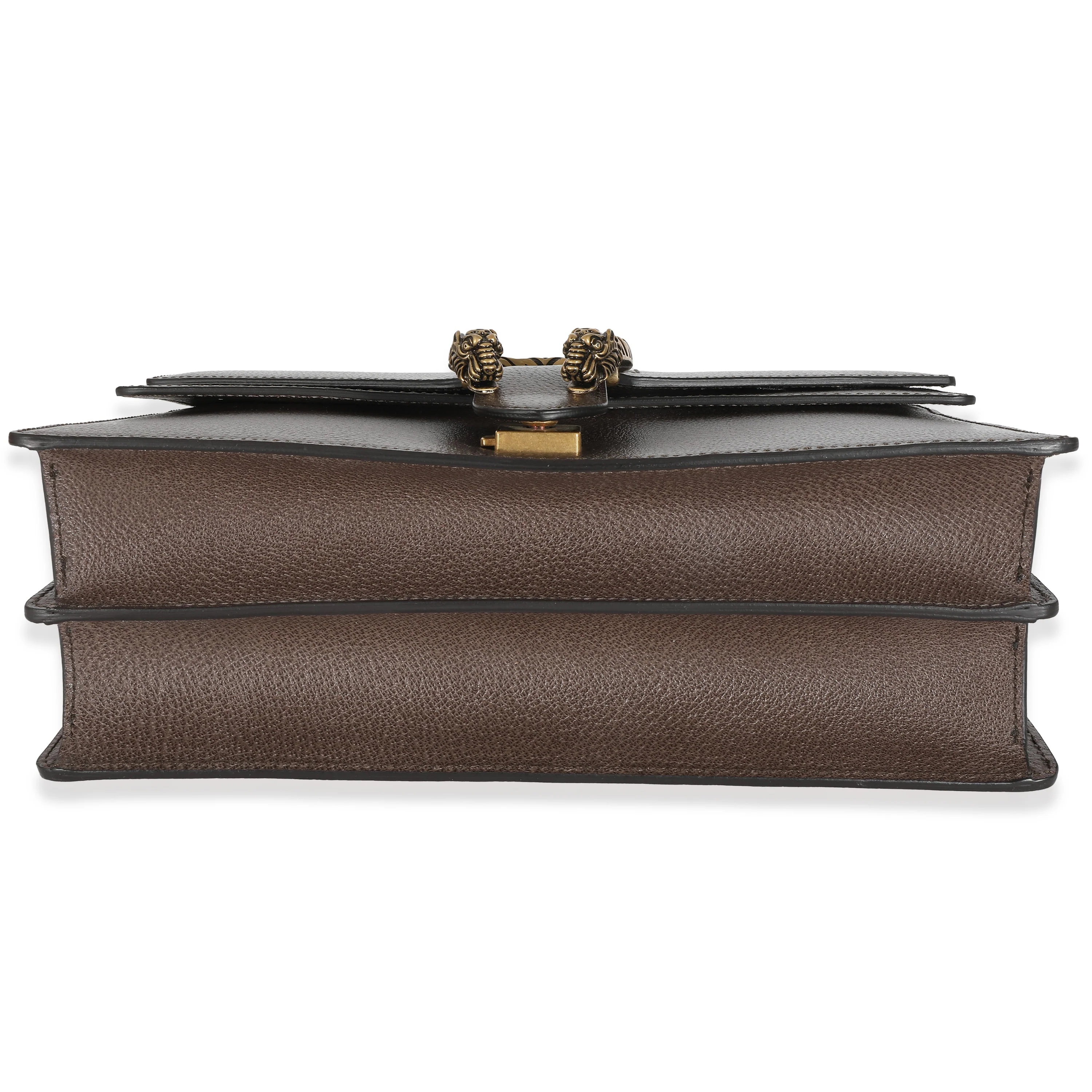 Brown Textured Calfskin Web Medium Dionysus - Image 4