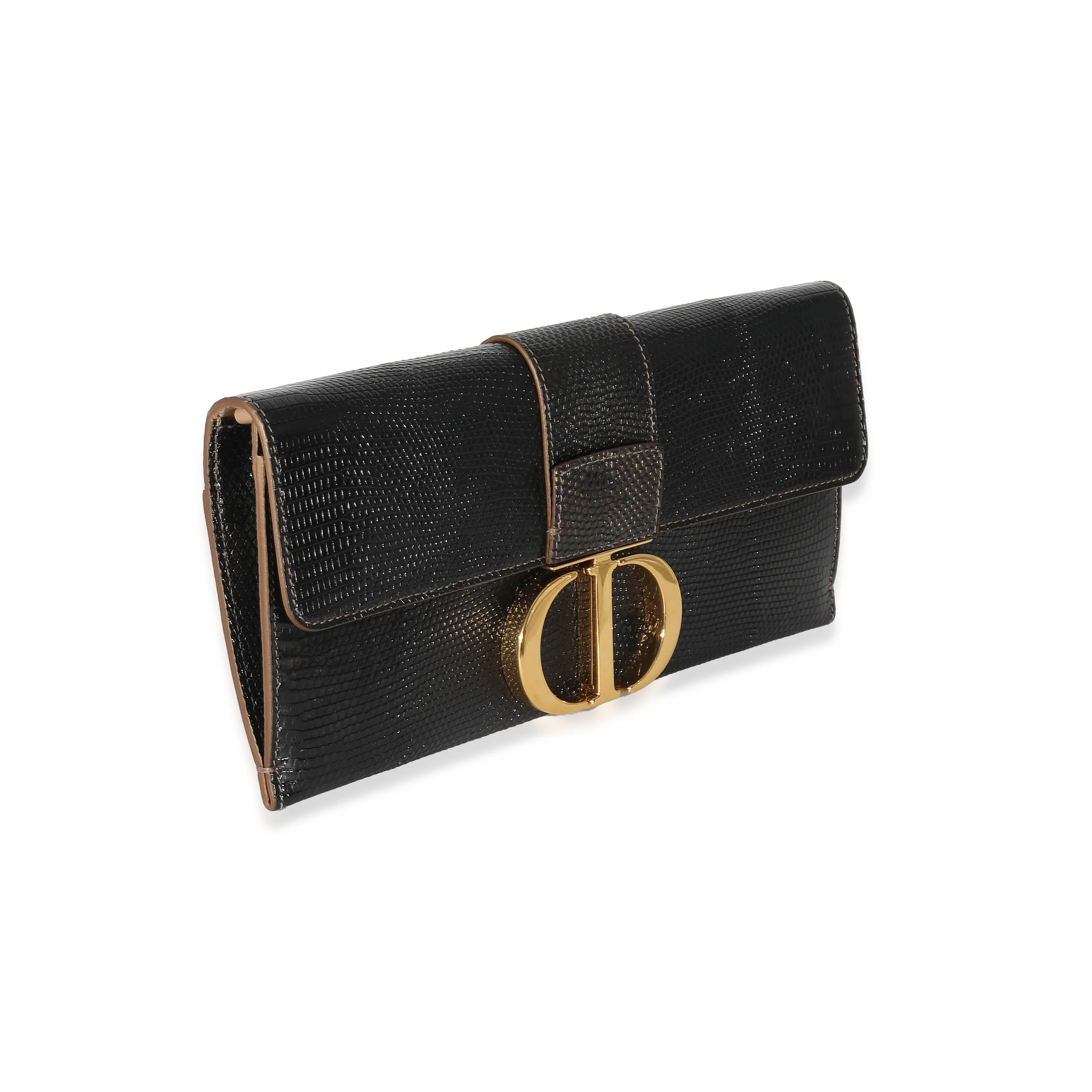 Lizard Embossed 30 Montaigne Chain Clutch - Image 3