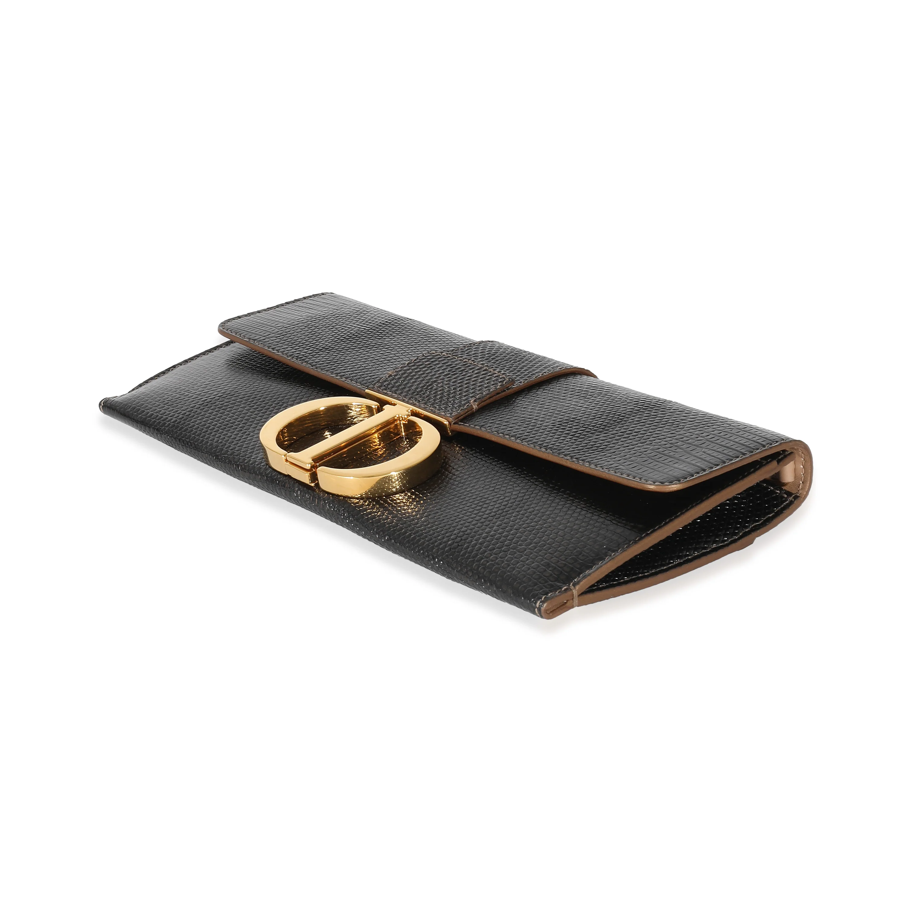 Lizard Embossed 30 Montaigne Chain Clutch - Image 4