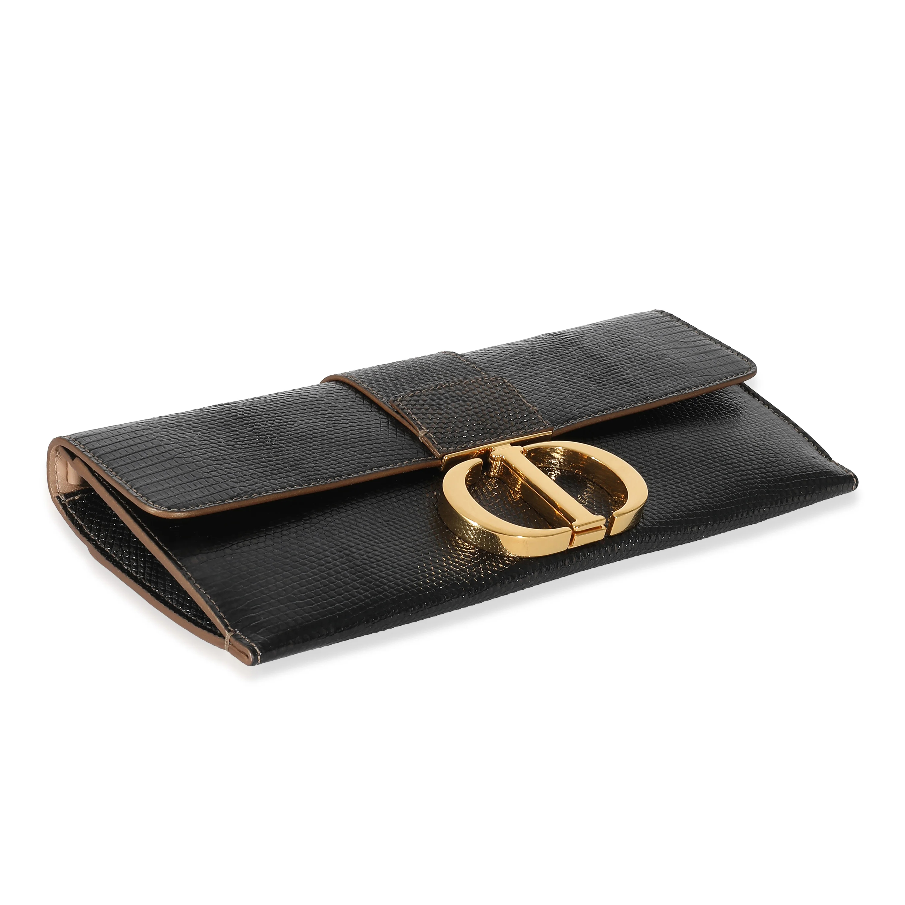 Lizard Embossed 30 Montaigne Chain Clutch - Image 7