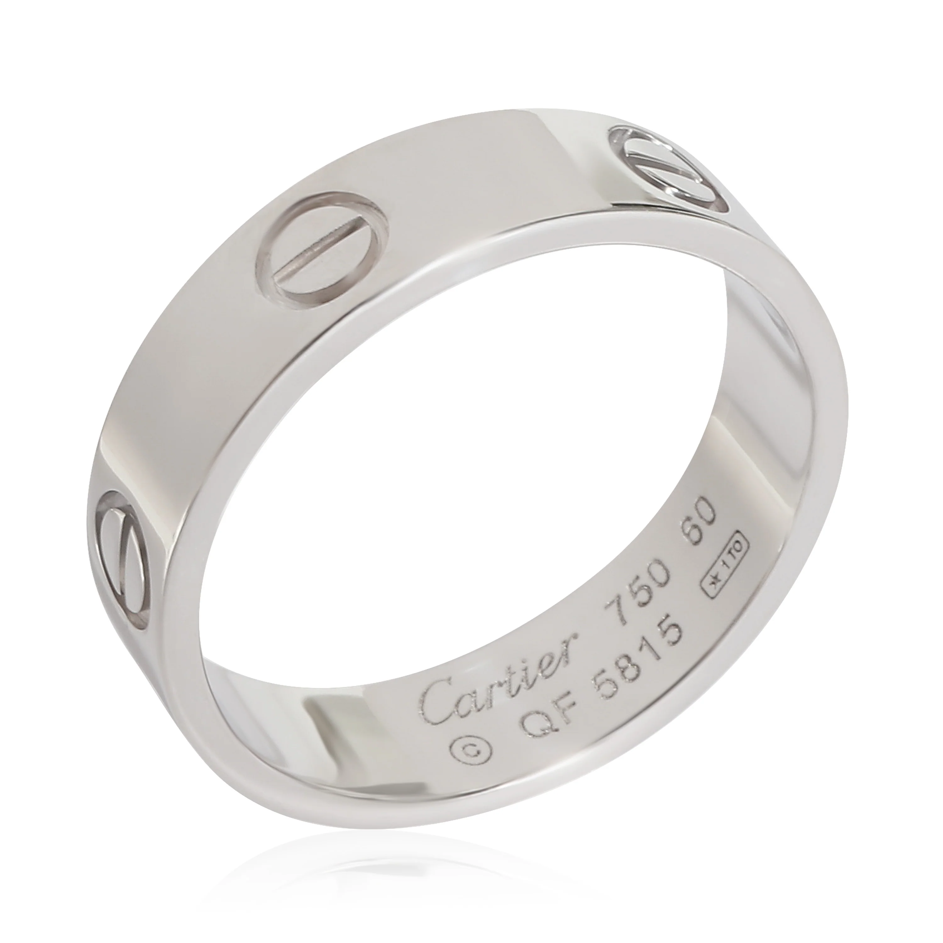 Cartier Love Ring in 18K White Gold, Size 60 - Image 5