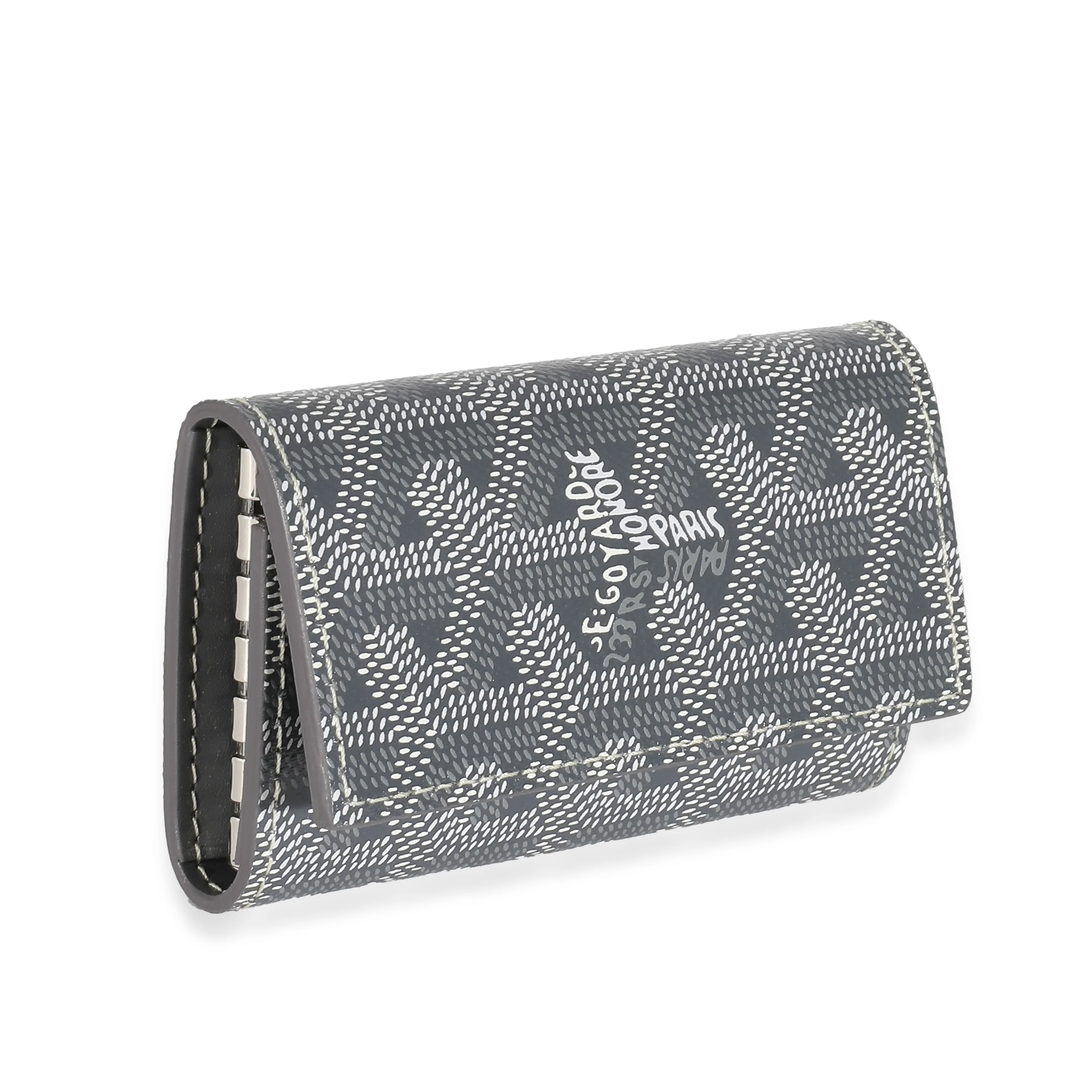 Goyard Grey Goyardine Canvas Saint Michel 6 Key Holder - Image 8