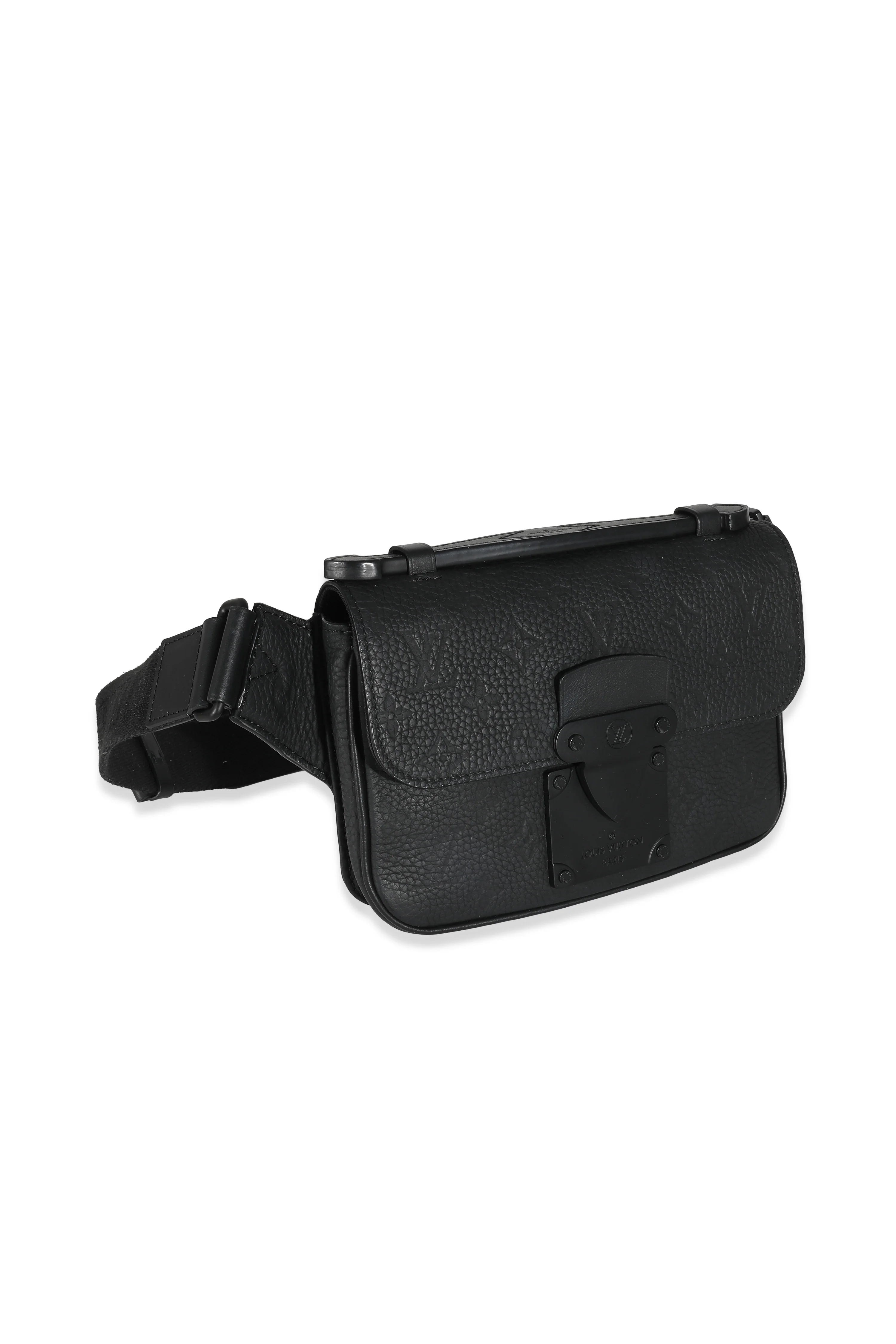 Louis Vuitton Black Monogram Taurillon S Lock Sling Bag - Image 3