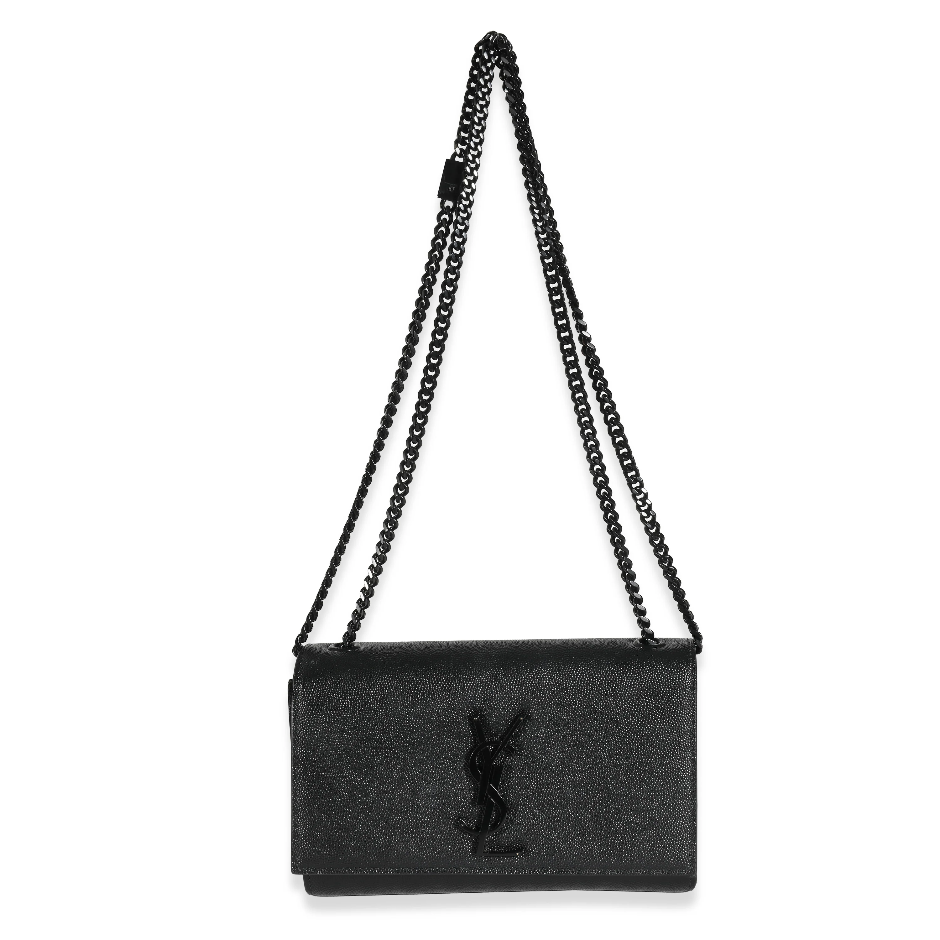 Saint Laurent Black Grain De Poudre Small Kate Bag - Image 5