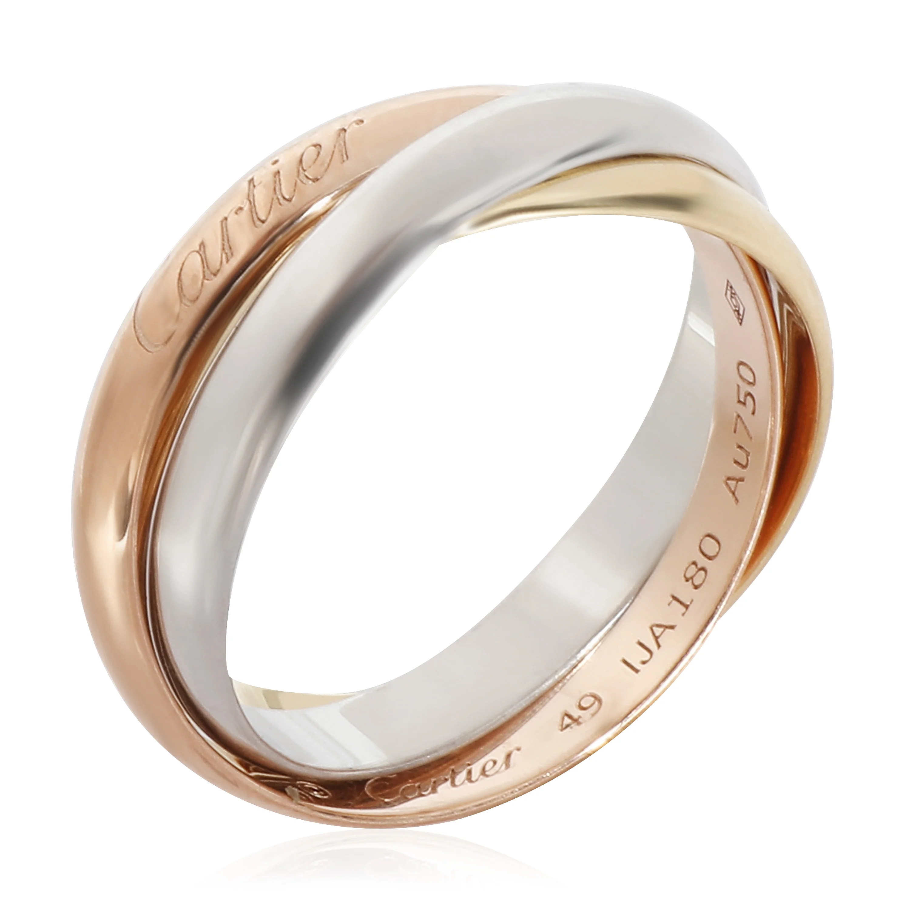Cartier Trinity Ring, Small Model in 18K 3-Tone Gold, Size 49 - Image 6