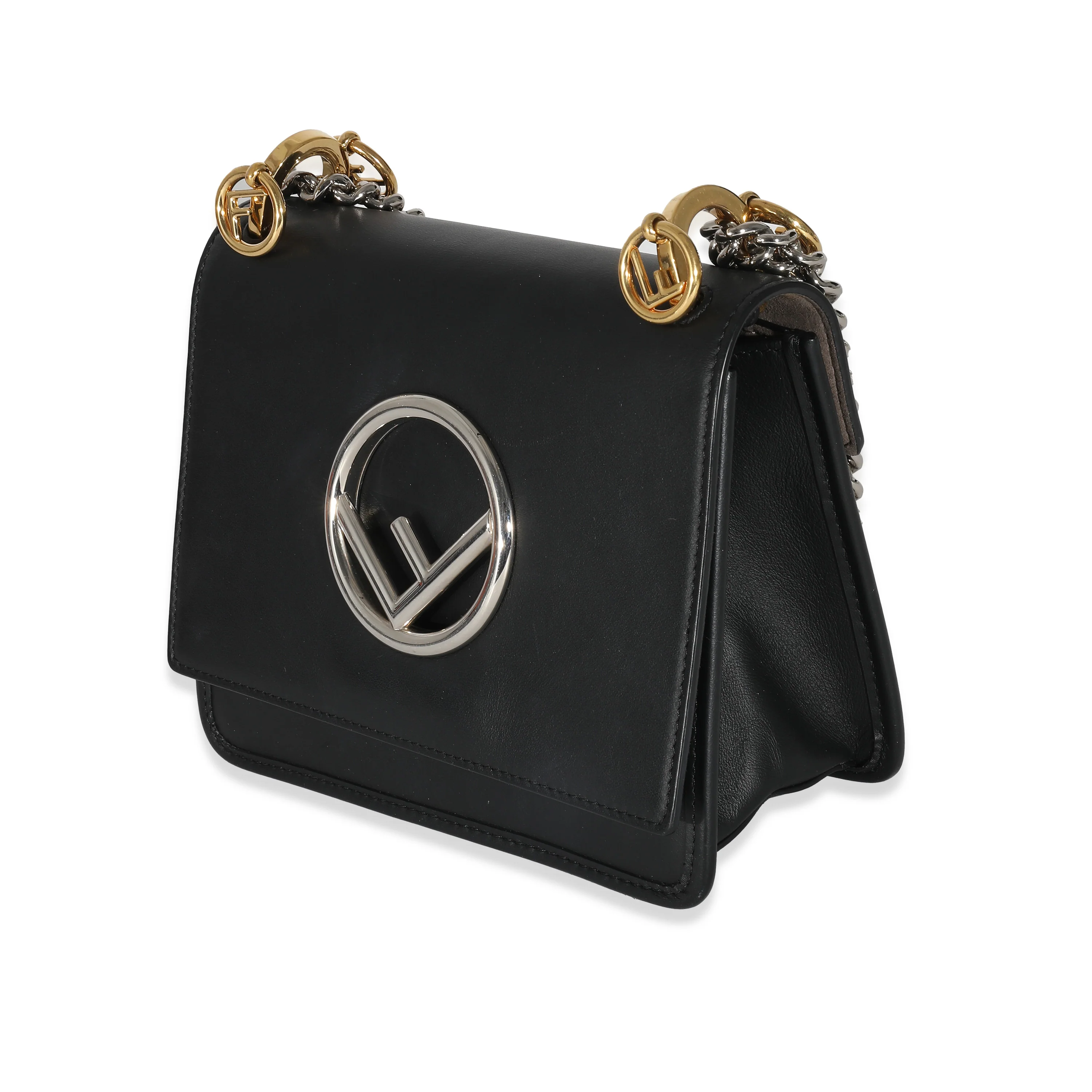 Fendi Black Vitello Century Opaco F is Fendi Kan I Bag - Image 2