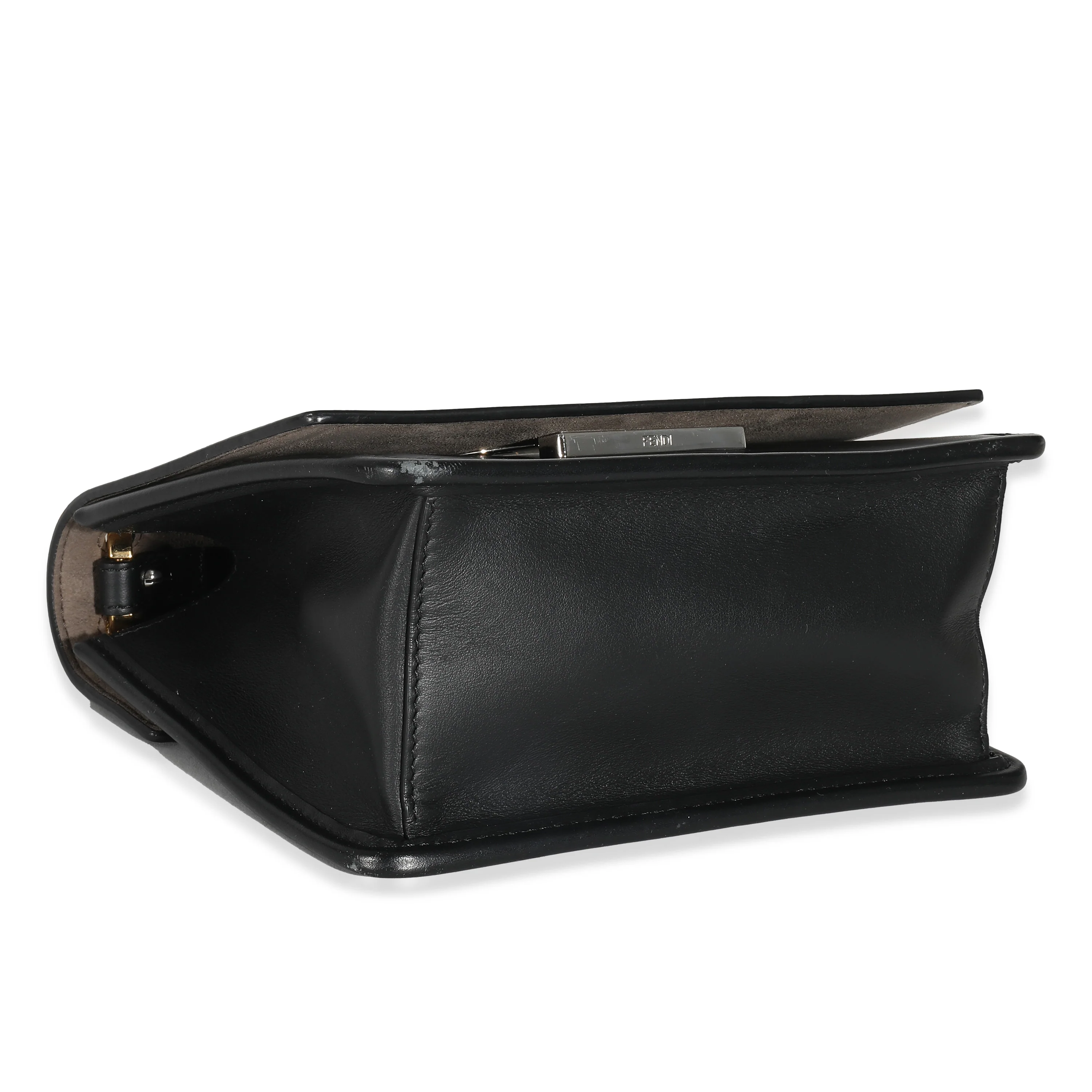 Fendi Black Vitello Century Opaco F is Fendi Kan I Bag - Image 4