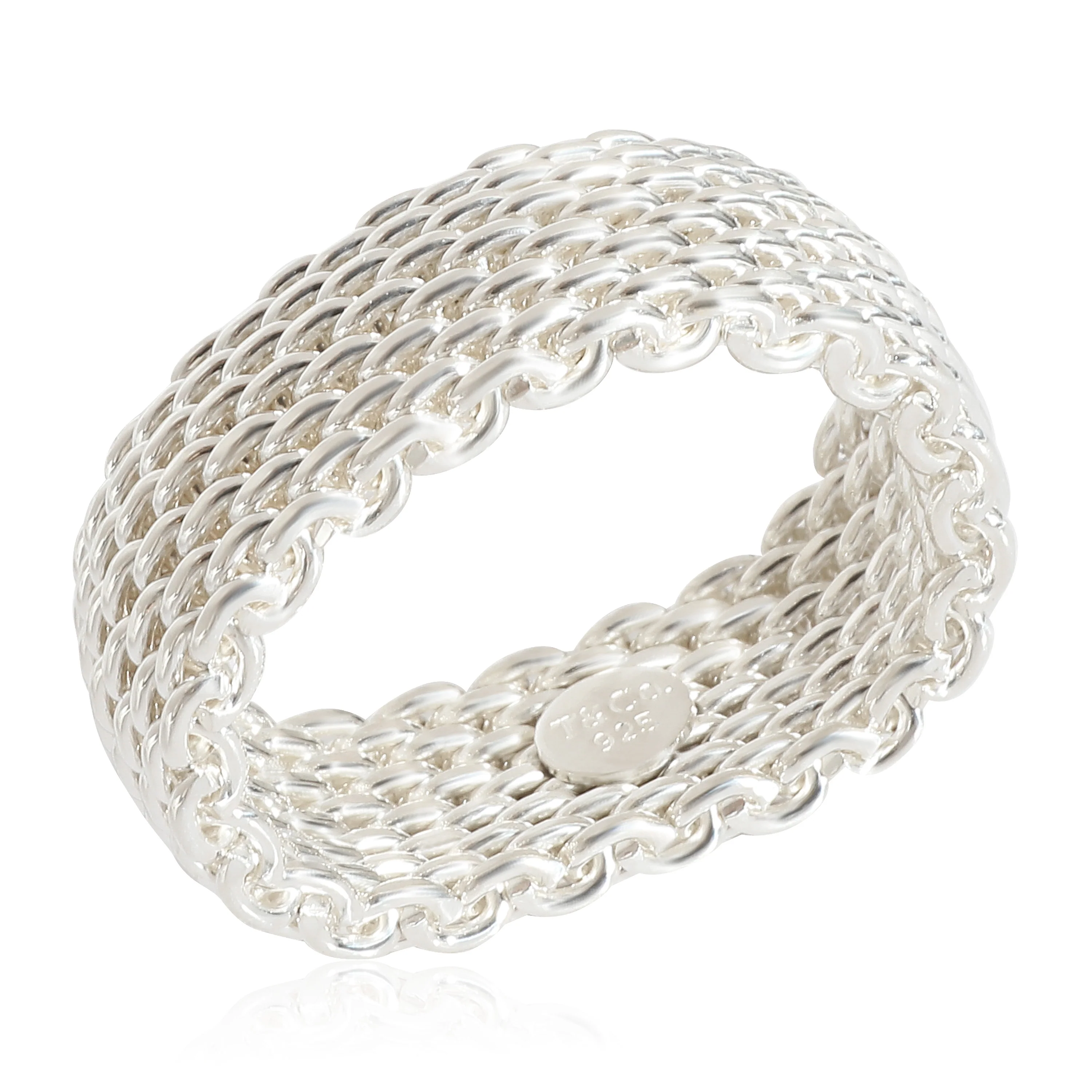 Tiffany & Co. Somerset Wide Band in Sterling Silver, Size 8.25 - Image 3