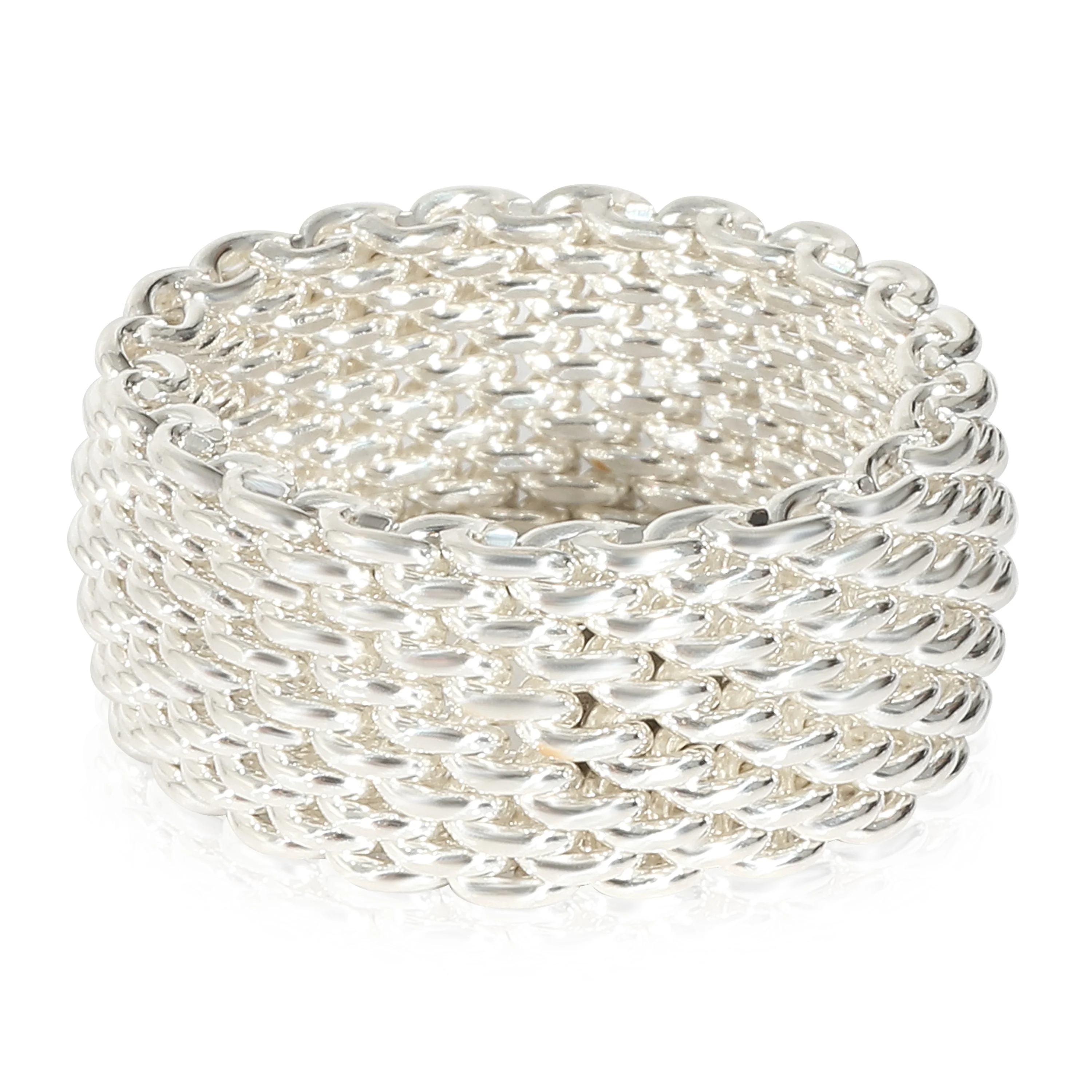 Tiffany & Co. Somerset Wide Band in Sterling Silver, Size 8.25 - Image 4